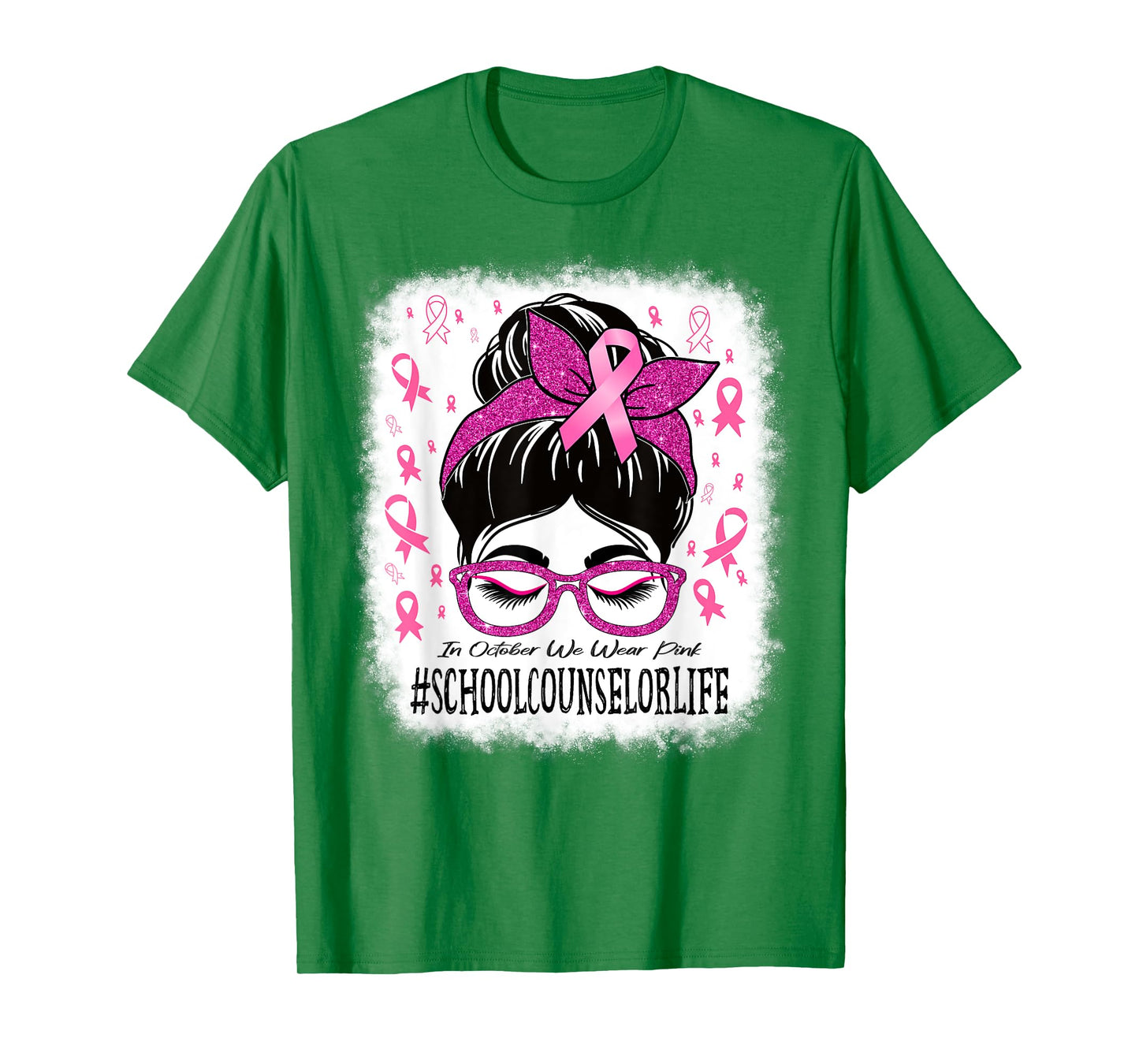School Counselor In October We Wear Pink Cancer Awareness T-Shirt