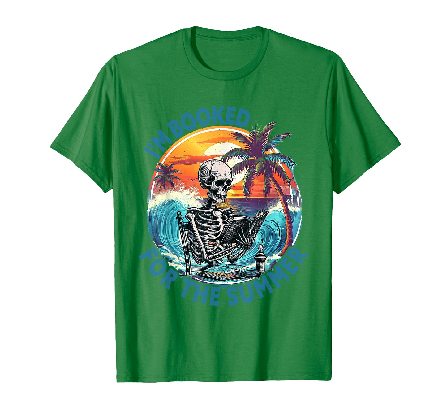 I'm Booked For Summer Book Reader Librarian Vacation Vintage T-Shirt