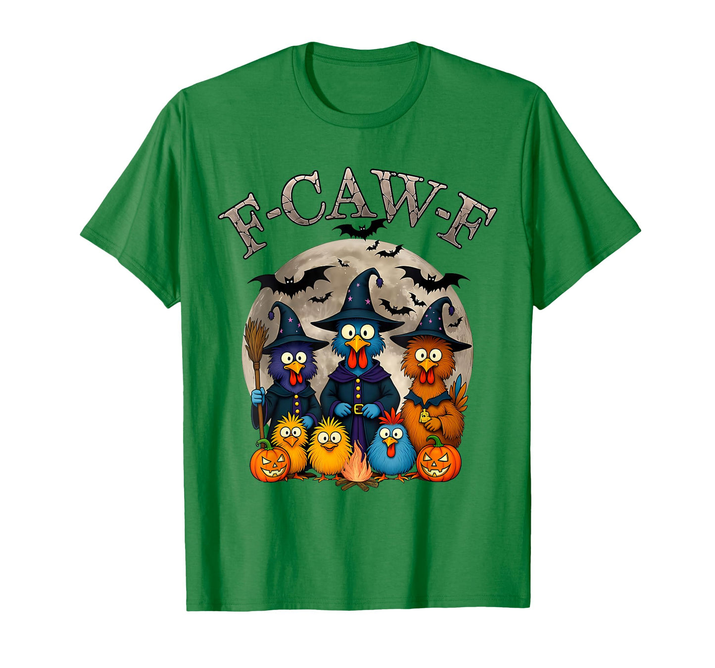 Halloween Witch Funny F-Caw-F Chicken FCAWF Chicken Meme T-Shirt