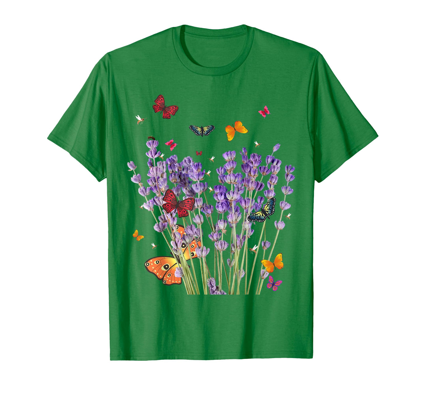 Beautiful Butterflies & Lavender Tee. Vintage & Graphic. T-Shirt