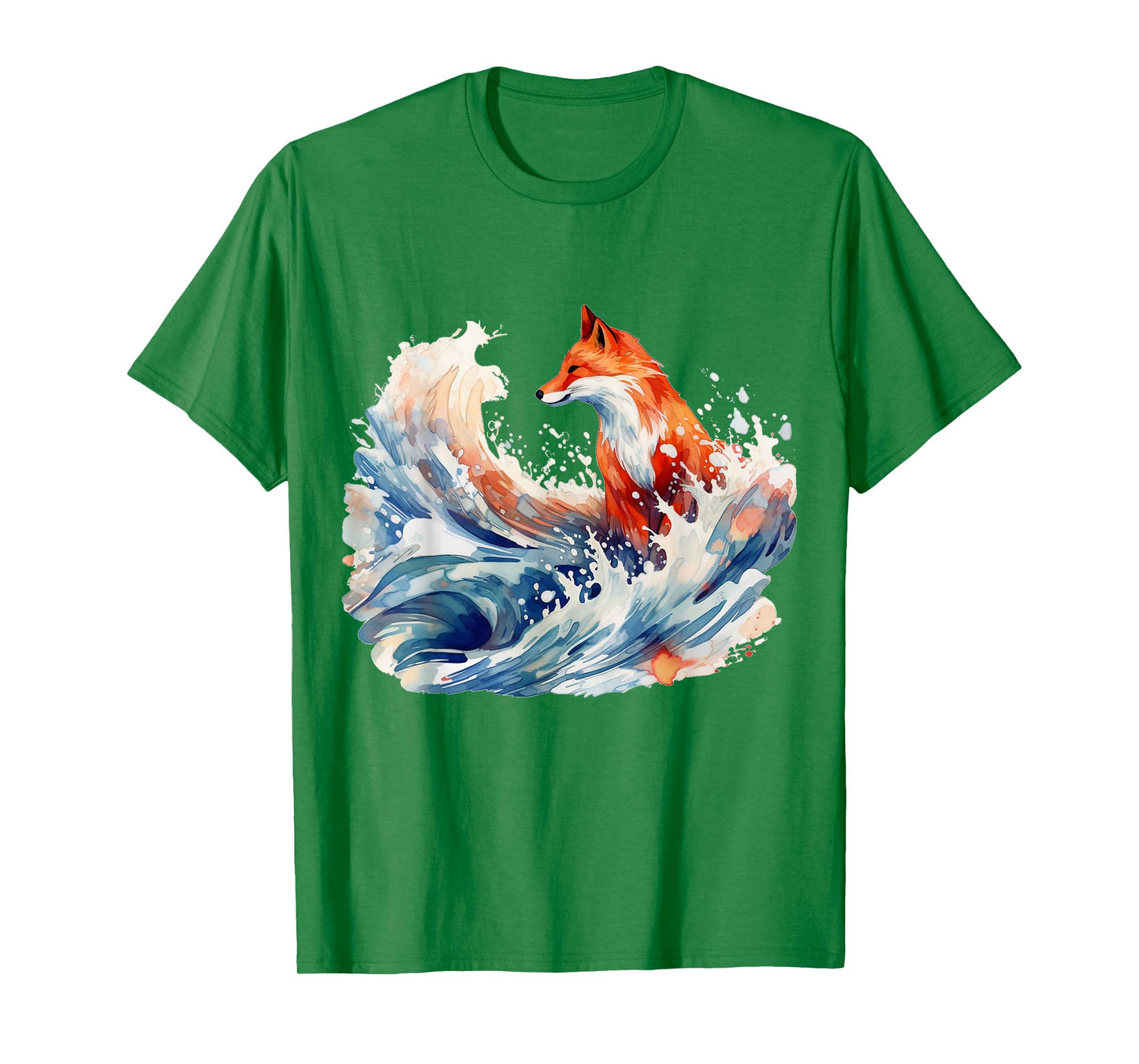 Fox Wave Artwork, Animal Art, Fox T-Shirt