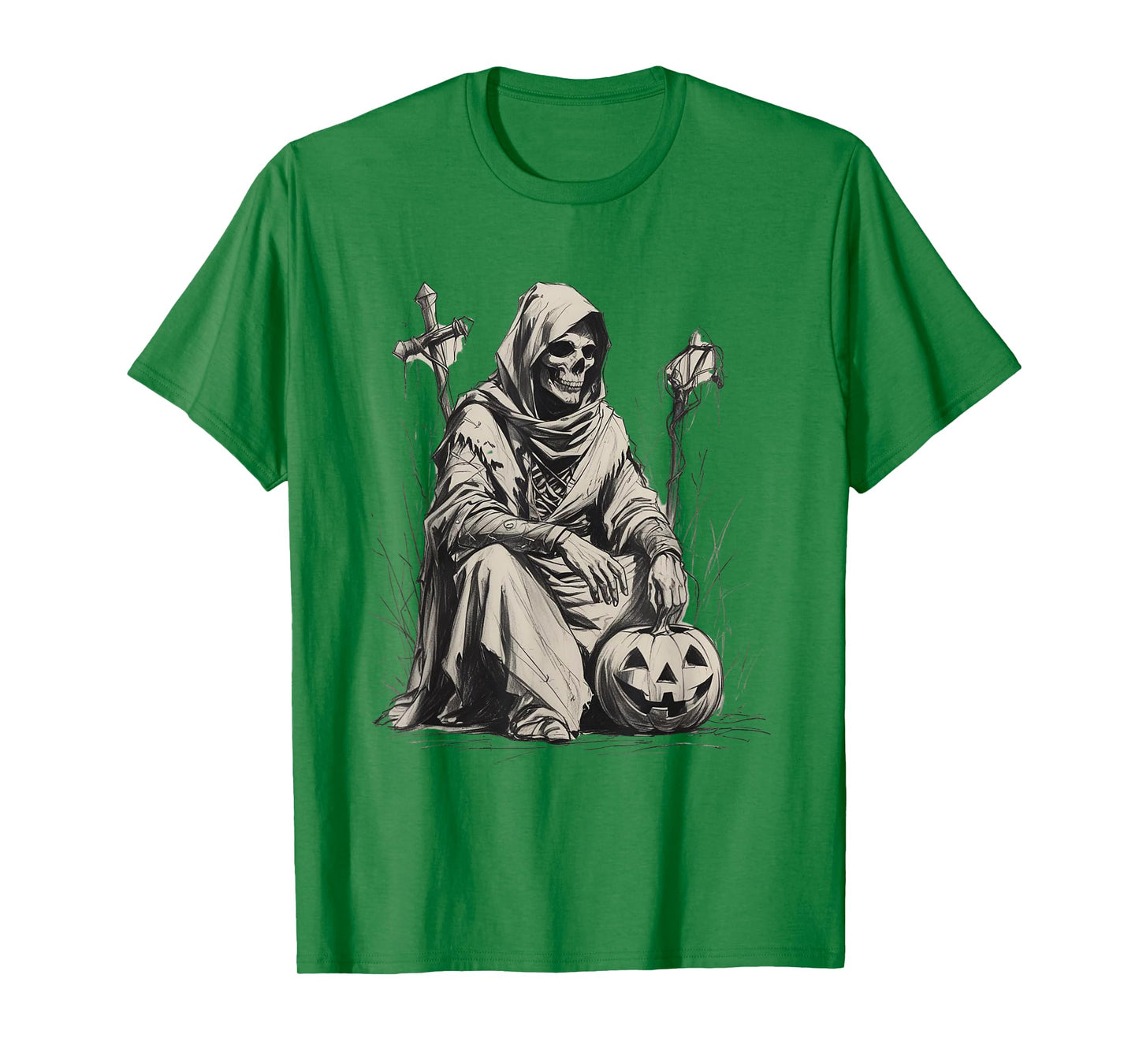Halloween Scary Skeleton King T-Shirt
