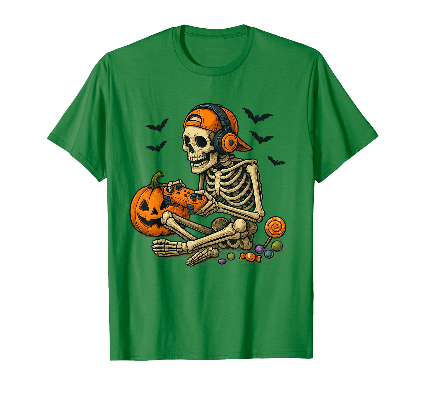 Halloween Gamer Skeleton Video Gaming Costume Halloween T-Shirt
