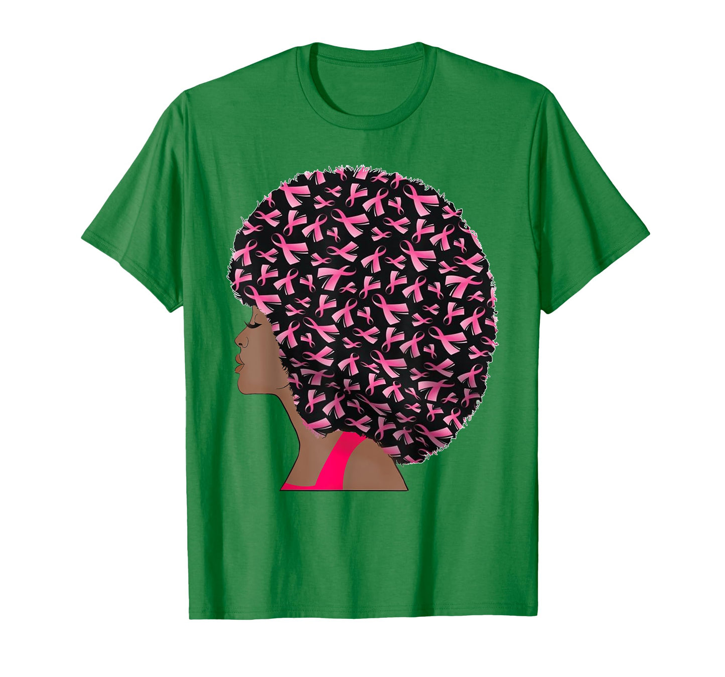 In October We Wear Pink Black Woman Breast Cancer Awareness T-Shirt