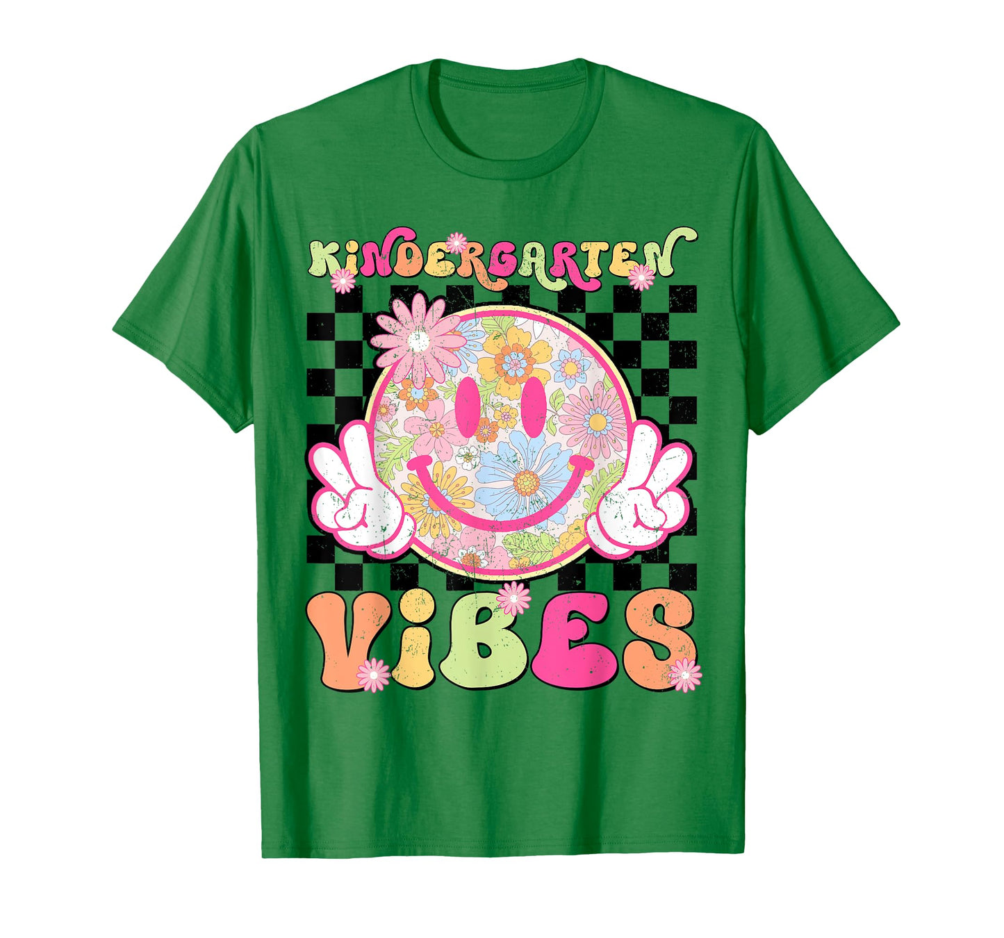 Groovy Kindergarten Vibes First Day Of School Teacher Girls T-Shirt