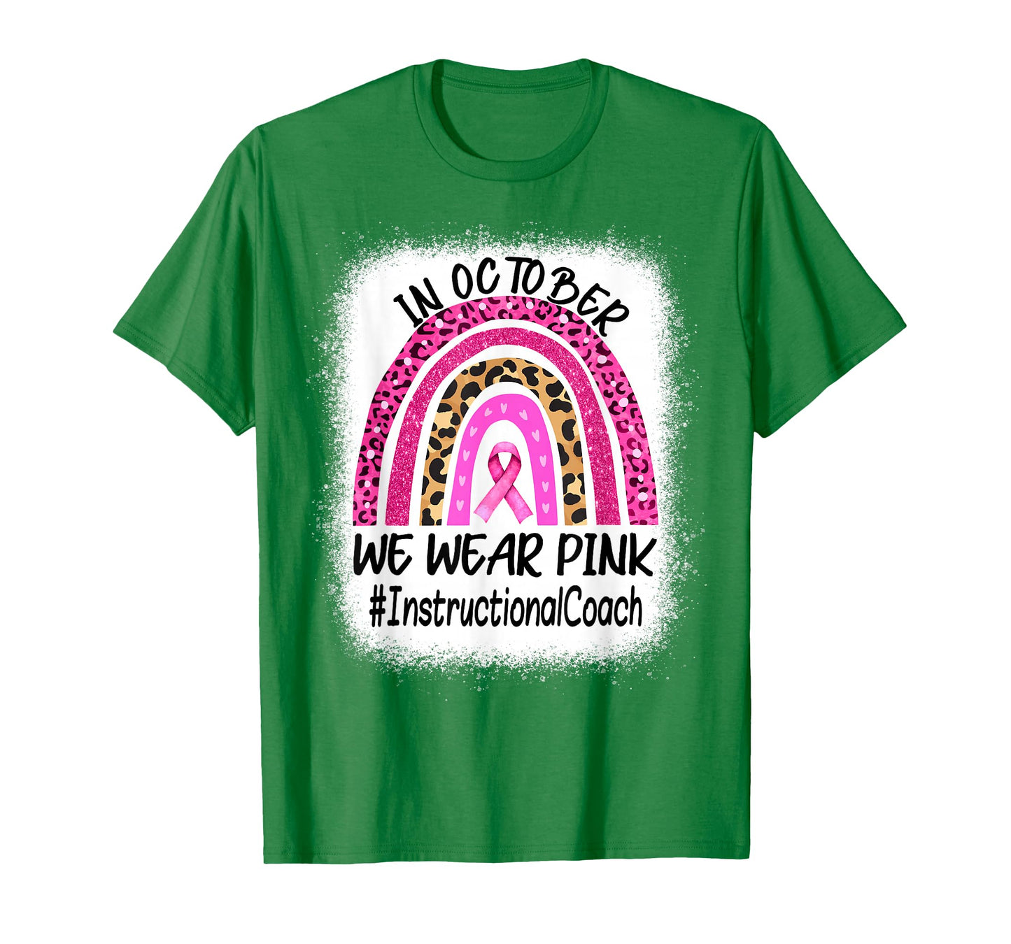 Instructional Coach Rainbow Women Breast Cancer Awareness T-Shirt