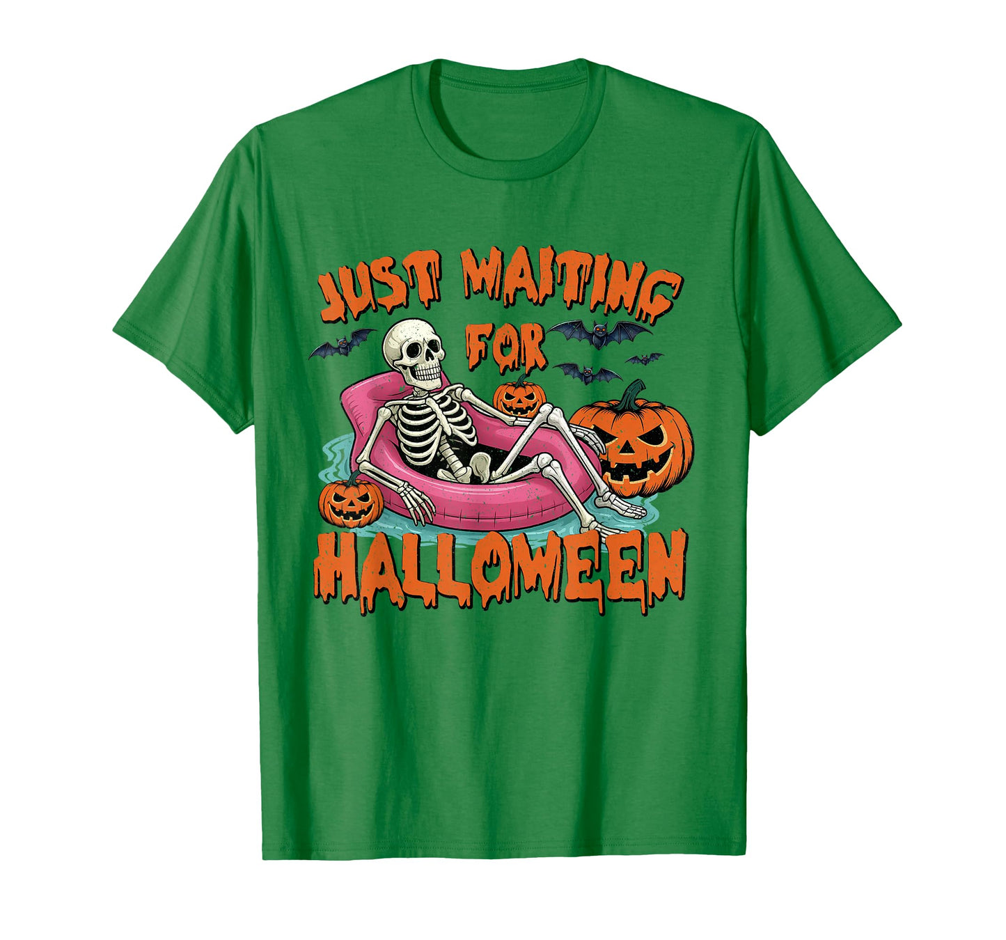 Spooky Summer Skeleton Just Waiting for Halloween T-Shirt