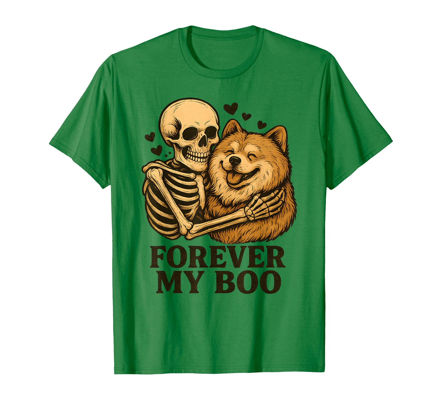 Forever My Boo Halloween Skeleton with Chow Chow Lover T-Shirt