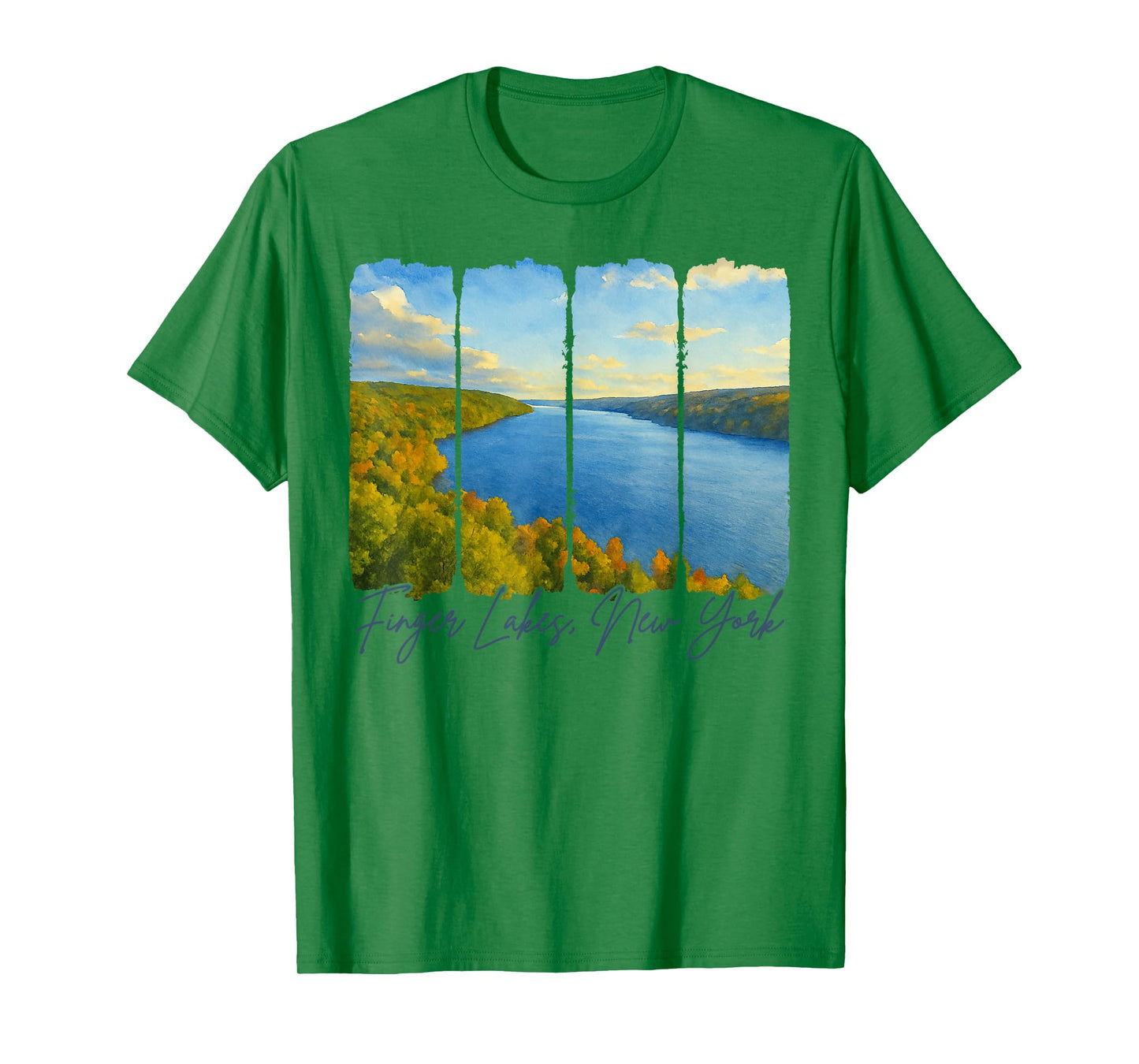 Finger Lakes New York Travel Brushstroke Finger Lakes Trip T-Shirt