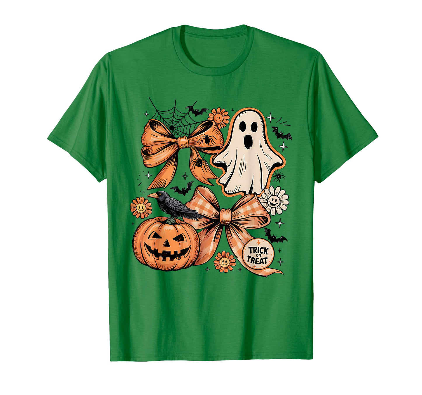 Vintage Halloween Ghost Coquette Trick and Treat Spooky T-Shirt