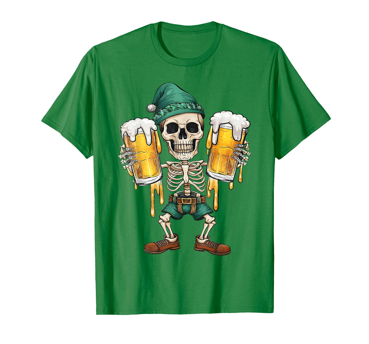 Funny Skeleton Enjoy Oktoberfest German Beer Festival T-Shirt