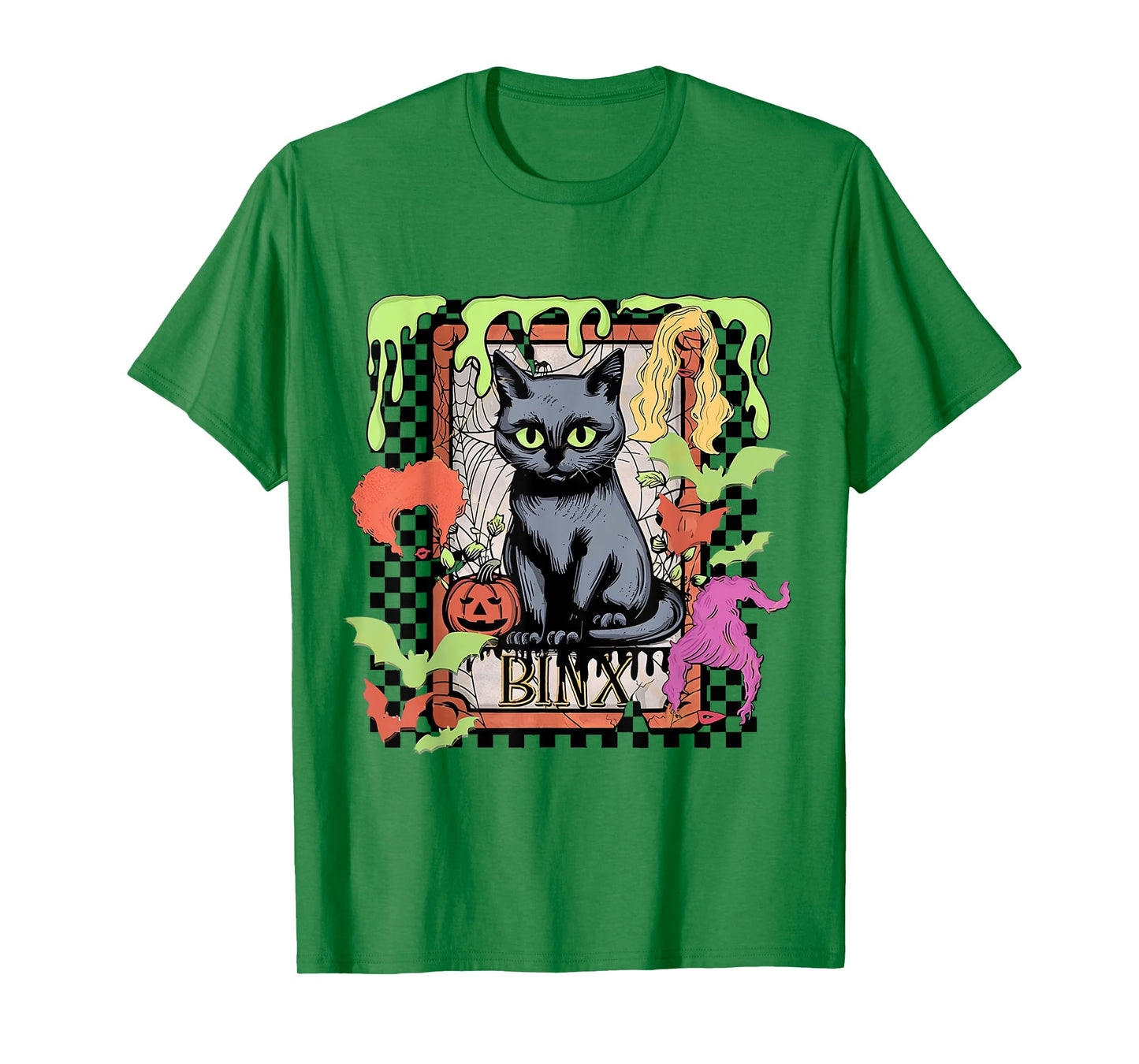 Black Cat Witch Binx Halloween T-Shirt for Men Women Kids