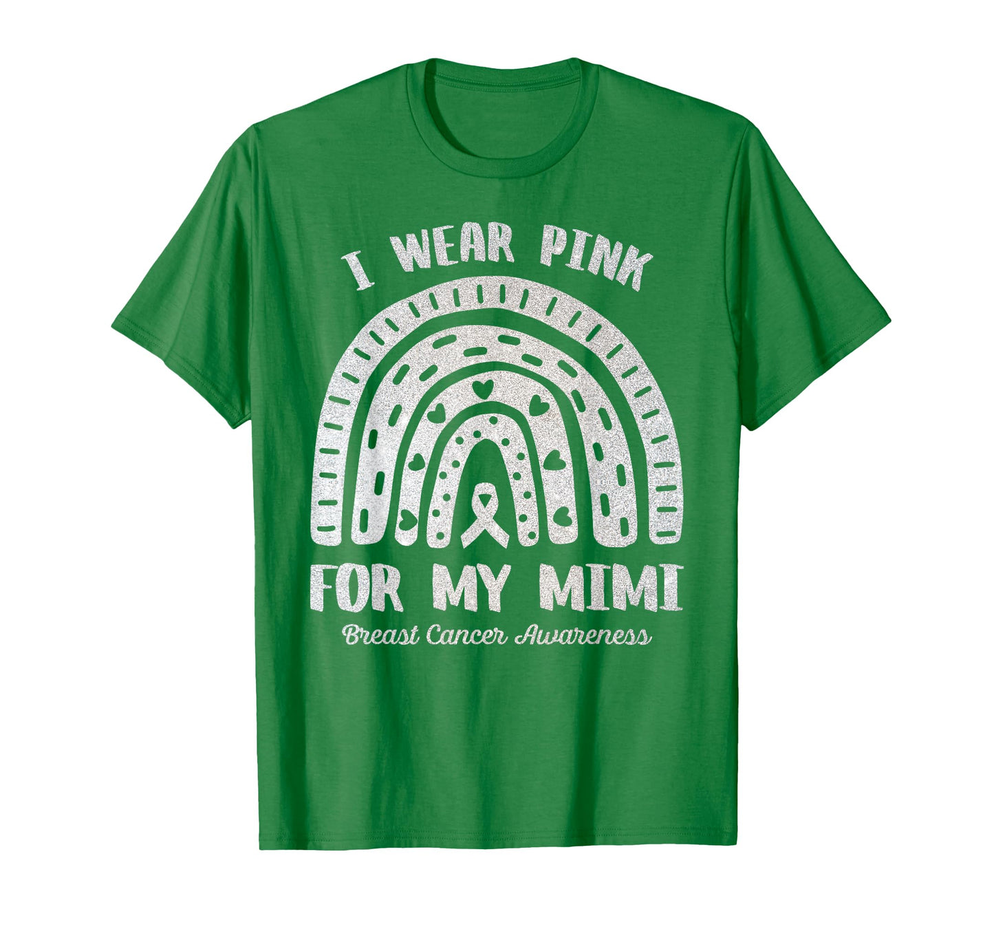 I Wear Pink For My Mimi Rainbow Breast Cancer Awareness T-Shirt