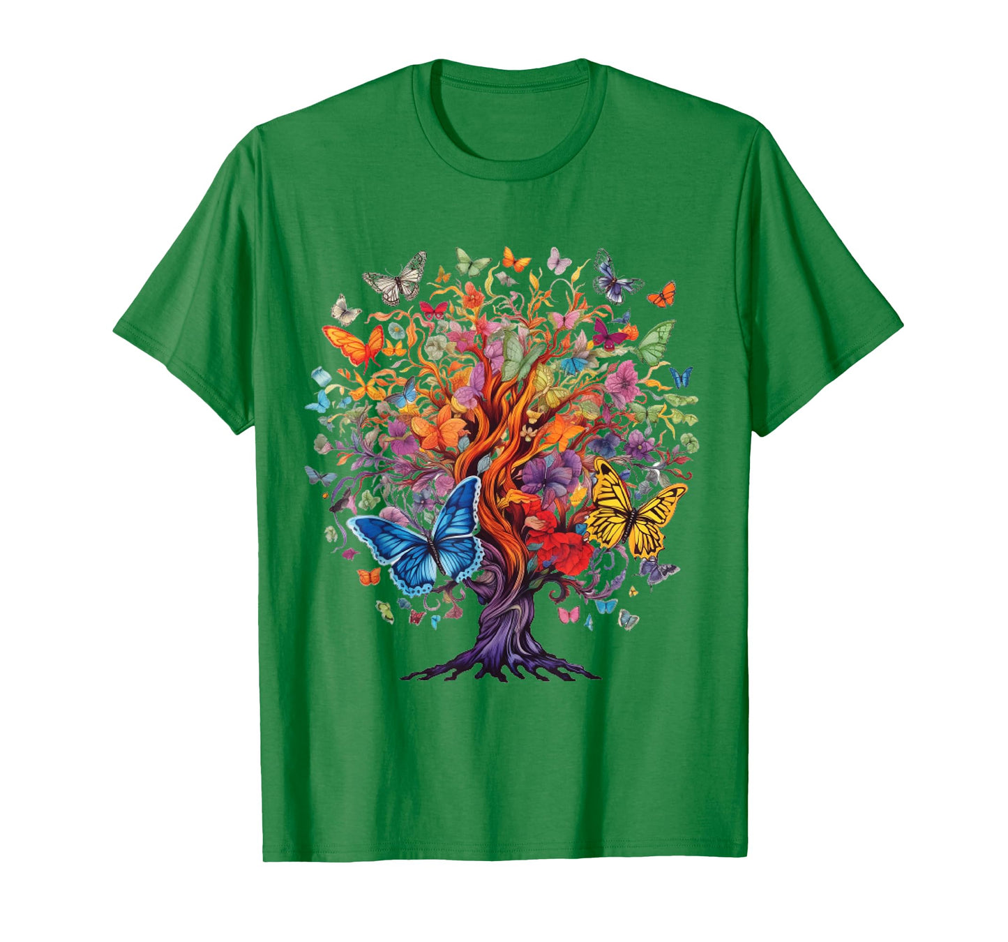 Womens butterfly shirt with flowers, fashion tee, gift idea T-Shirt