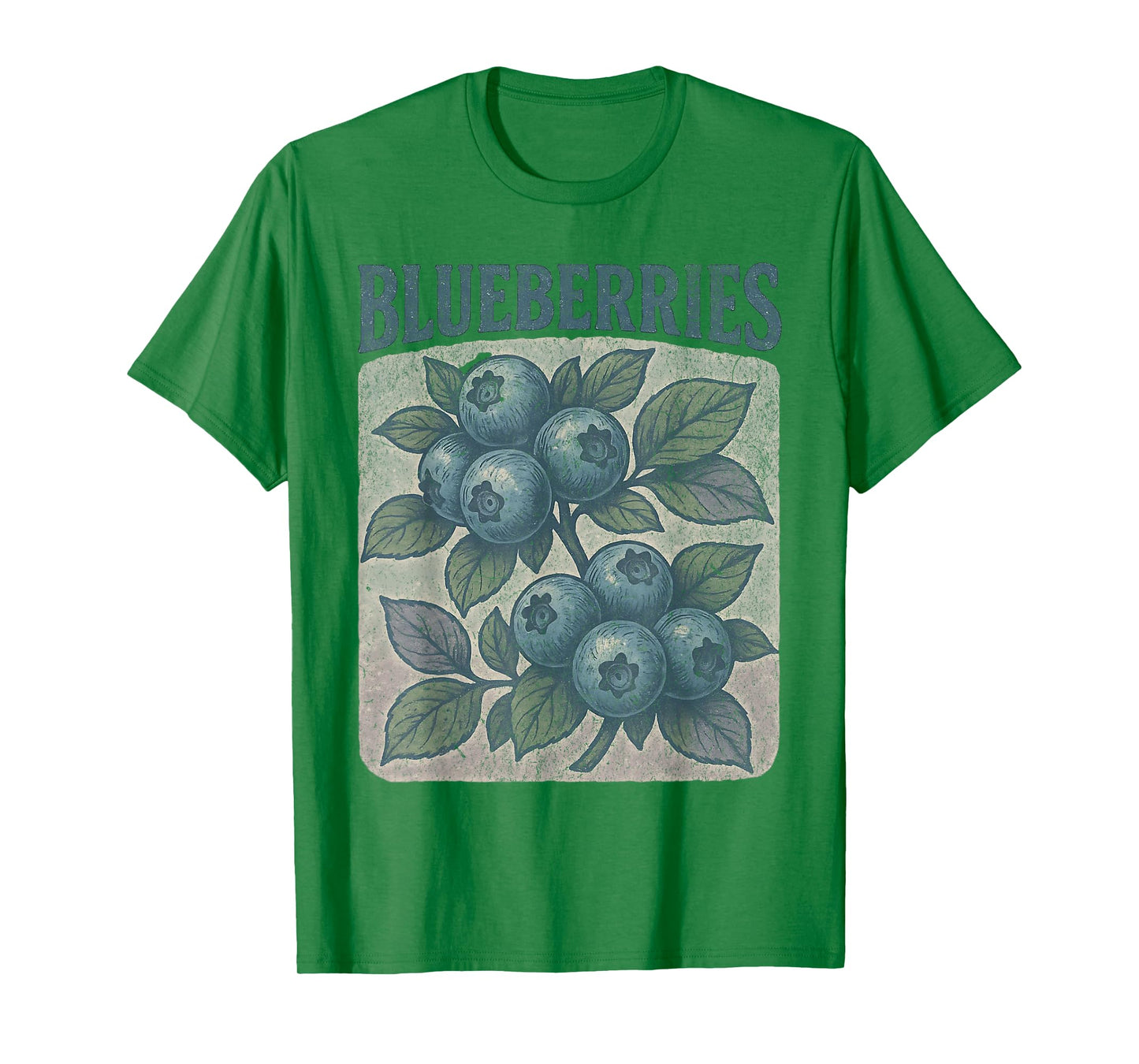 Blueberries Botanical Vintage Farm Fresh Style T-Shirt