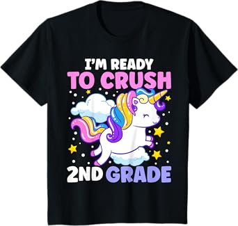 First Day of School I'm Ready To Crush 2nd Grade Unicorn T-Shirt