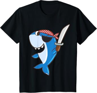 Kids Shark Pirate Cute Pirates Gift Idea Boys Kids Shark Pirate T-Shirt