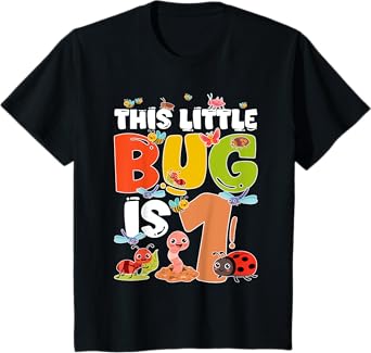 1st Bug Birthday One Year Old Bugs Birthday Insects T-Shirt