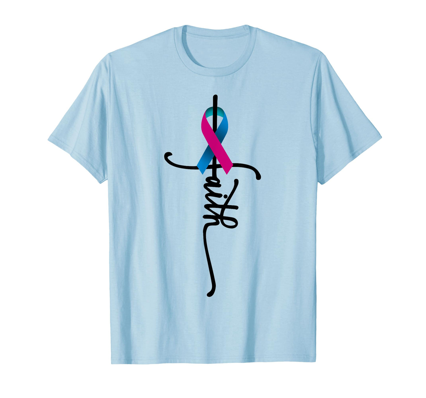 Thyroid Cancer Faith Thyroid Cancer Awareness Support T-Shirt