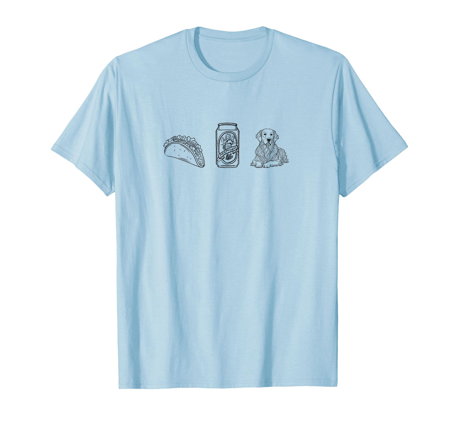 Tacos, Beer, Dog/Pet - Things I Love. Retriever T-Shirt