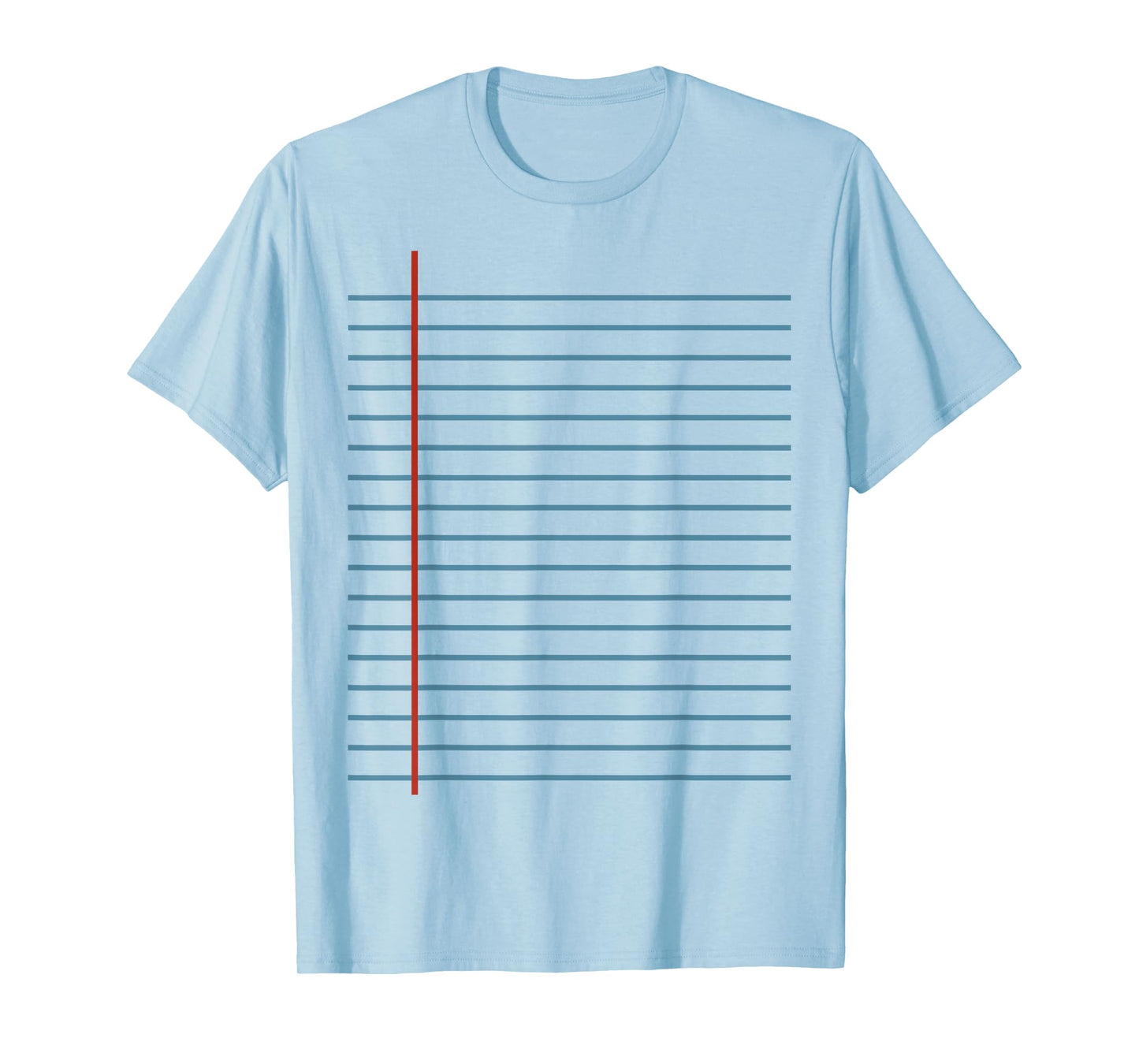 Lined Paper Notebook Funny School Student Costume Easy DIY T-Shirt