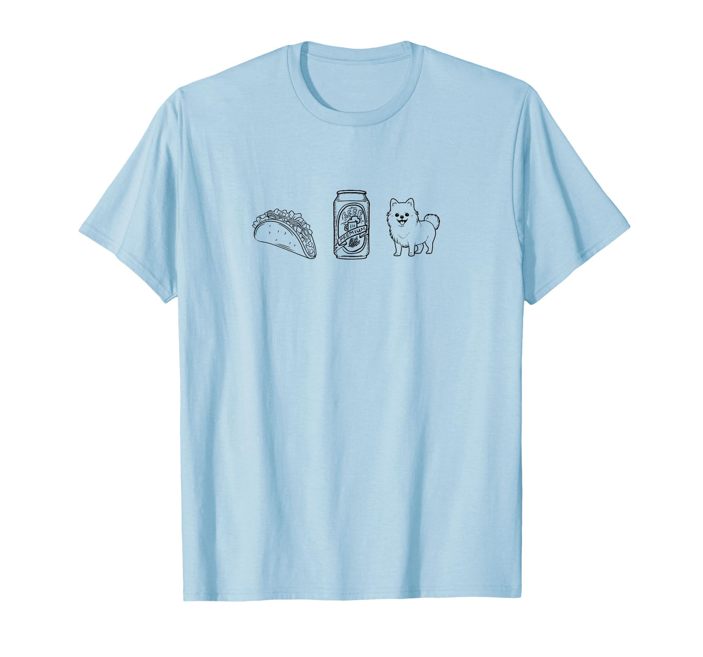 Tacos, Beer, Dog/Pet - Things I Love. Pomeranian T-Shirt