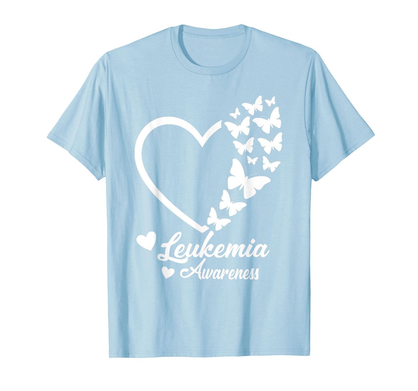 Orange Butterfly Heart Leukemia Awareness Month Men Women T-Shirt