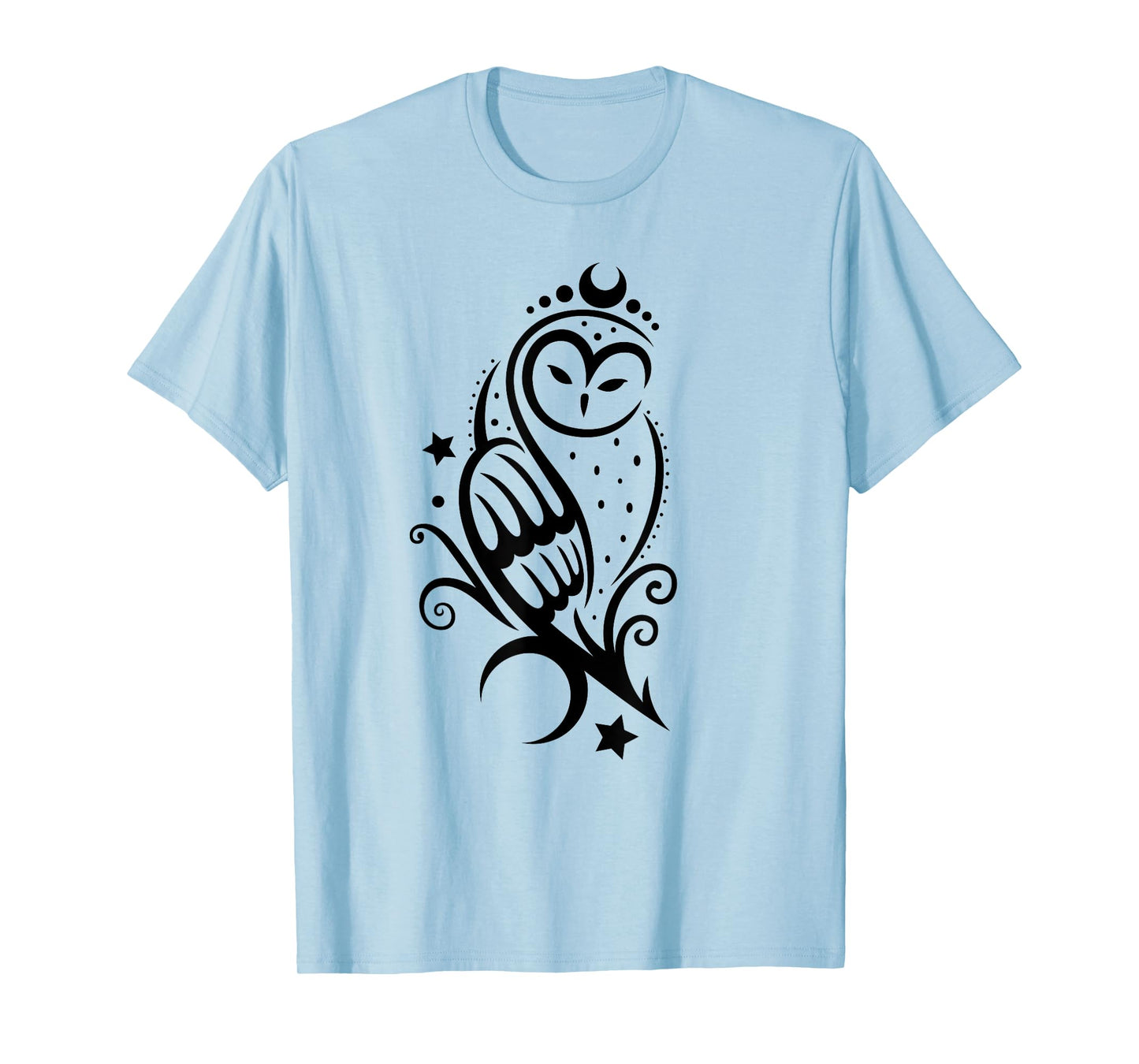 Tattoo Owl with Stars and Moon - Snow Owl Barn Owl T-Shirt