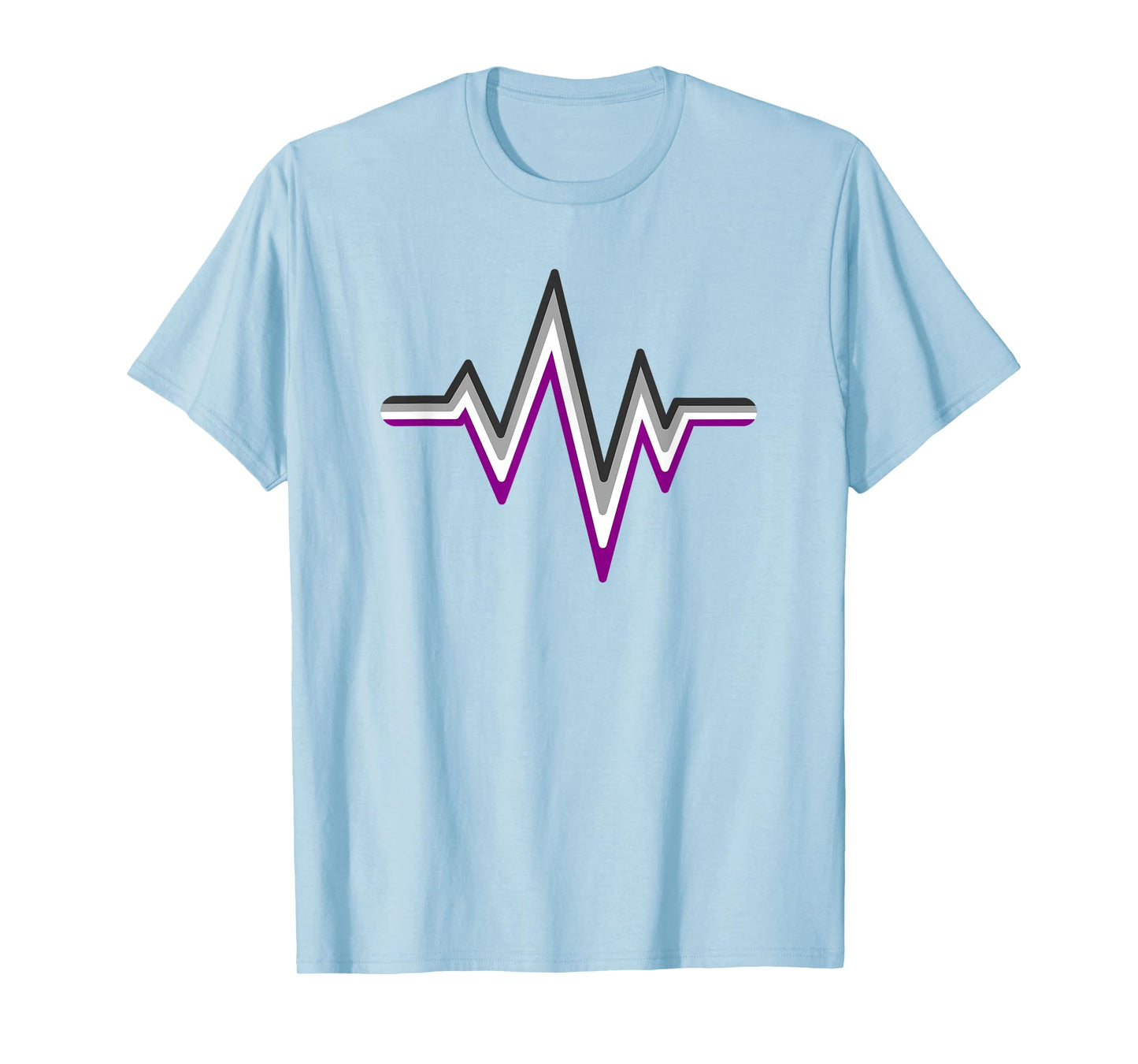 Asexual Heartbeat Ace Flag Colors Asexuality Pride Nurse T-Shirt
