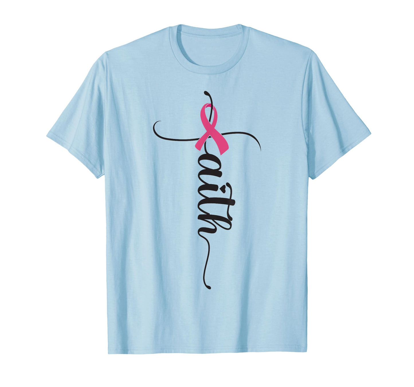 Breast Cancer Faith Breast Cancer Awareness Pink Ribbon T-Shirt