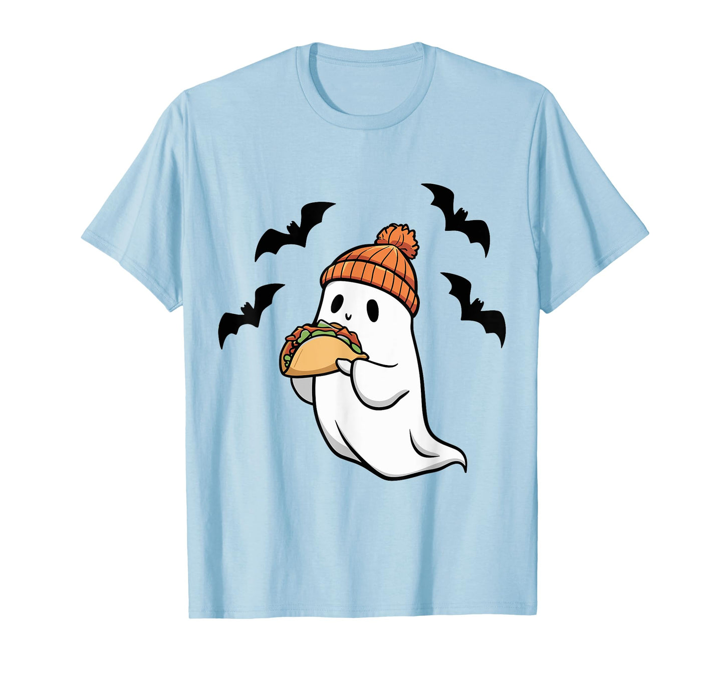 Funny Ghost Eating Tacos Spooky Taco Halloween Food Costume T-Shirt