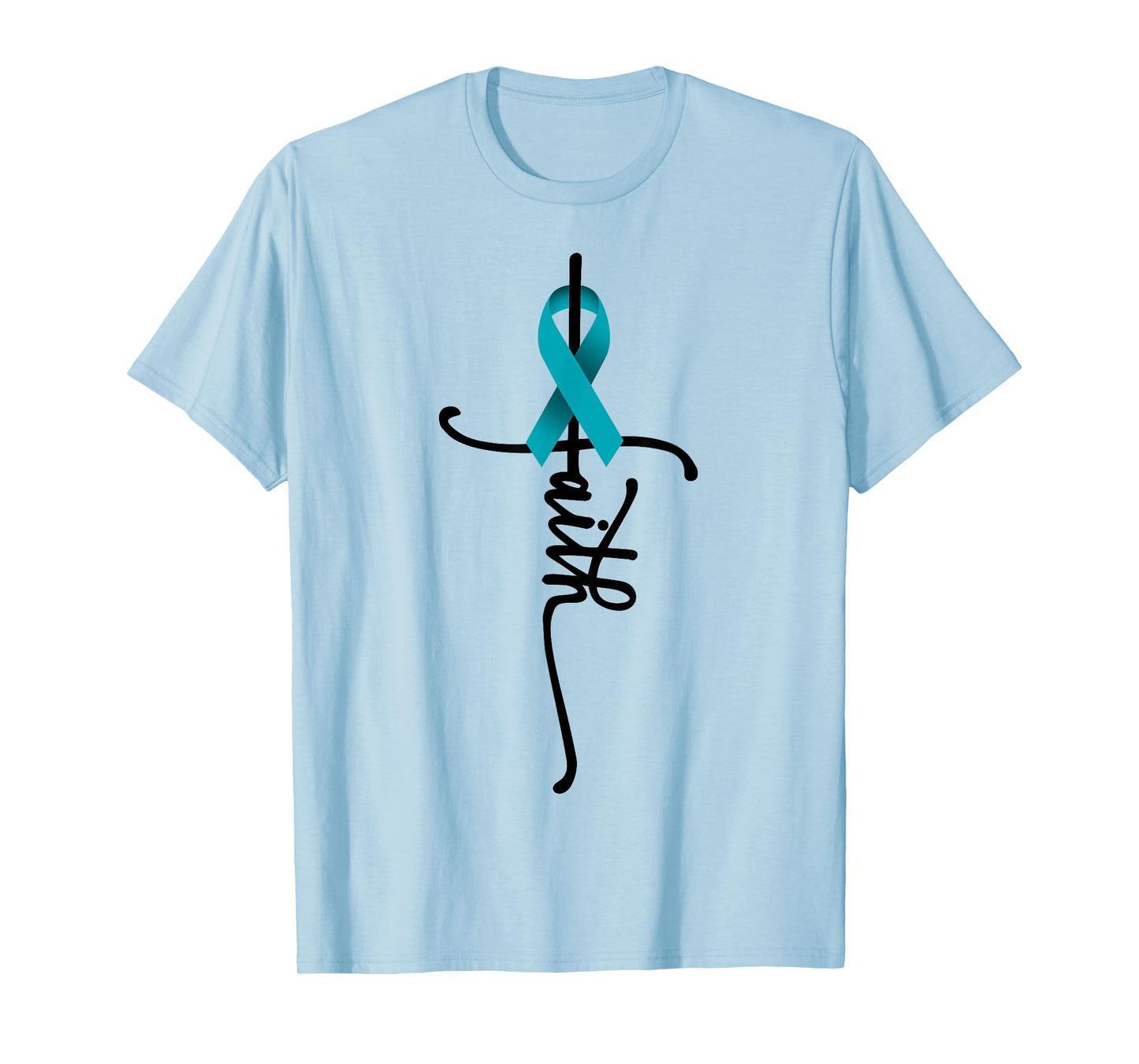 Ovarian Cancer Faith Ovarian Cancer Awareness Support T-Shirt