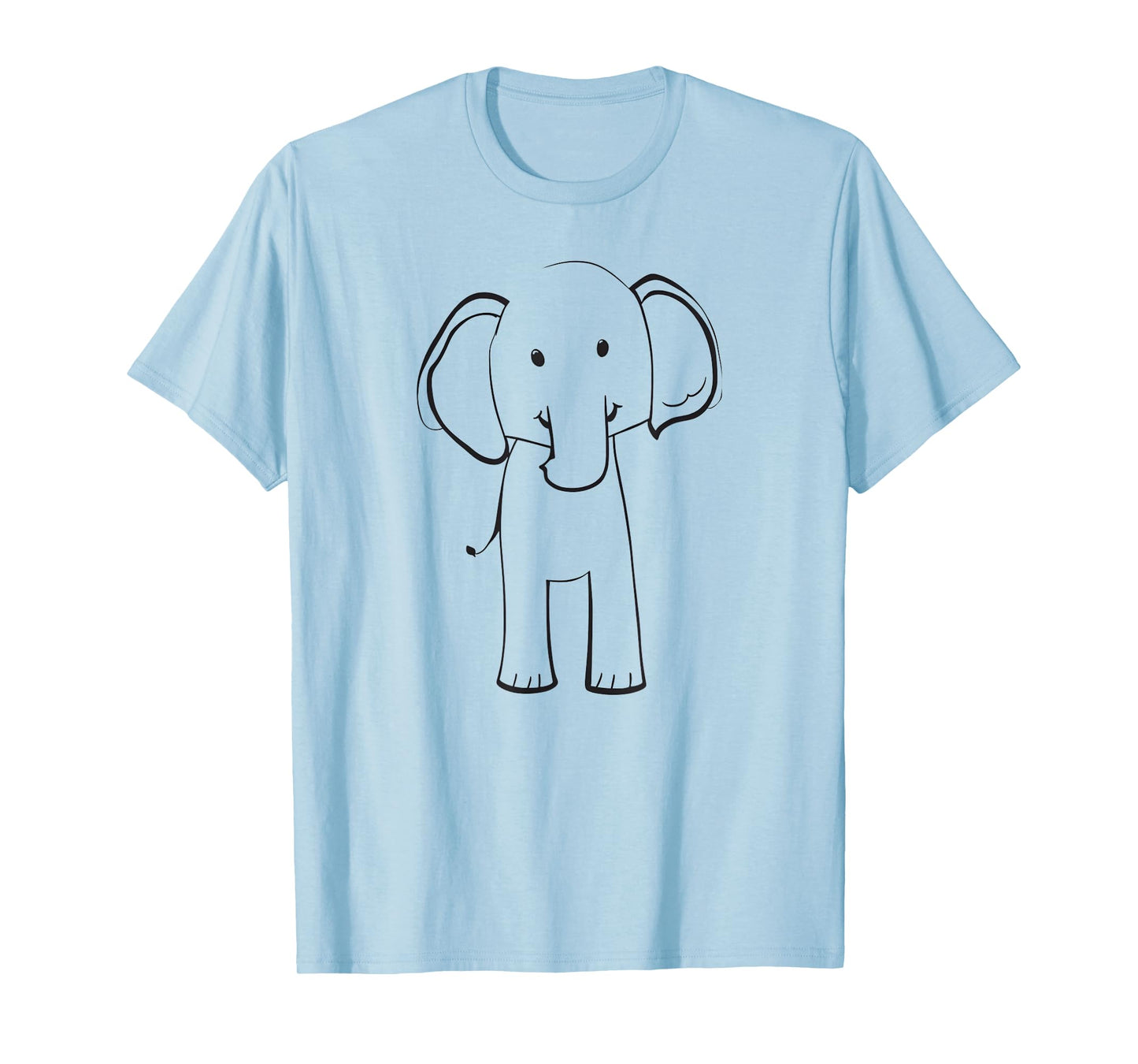 Cute Elephant, simple line drawing, conservation T-Shirt