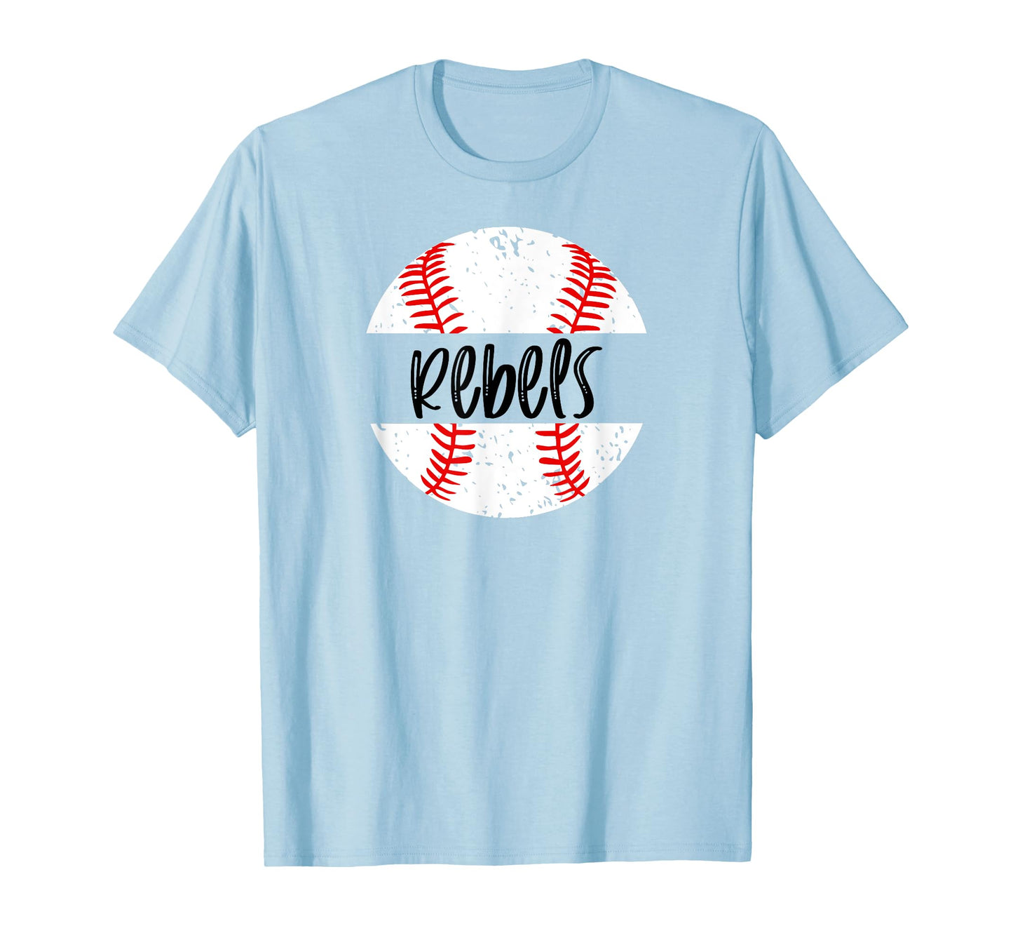 Rebels Baseball Team Mascot School Spirit Game Day T-Shirt