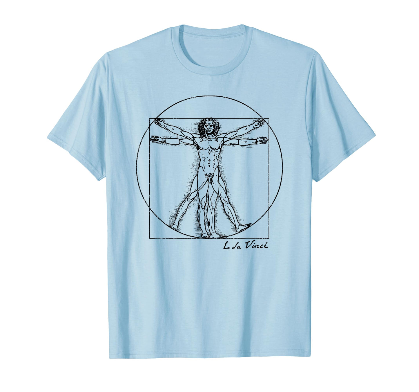 Vintage Vitruvian Man Leonardo da Vinci Womens Souvenir T-Shirt