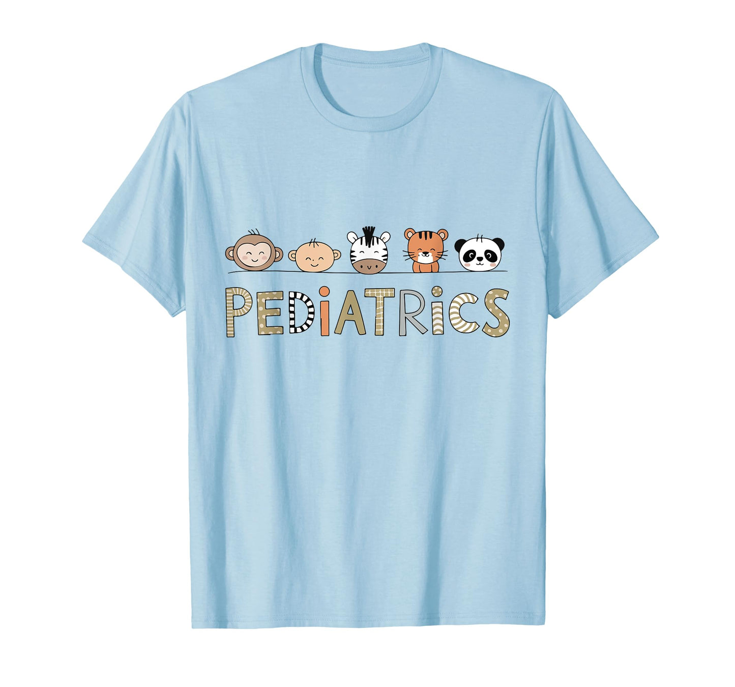 Pediatric Nurse Pediatrician Peds Cute Animals Nursing Crew T-Shirt