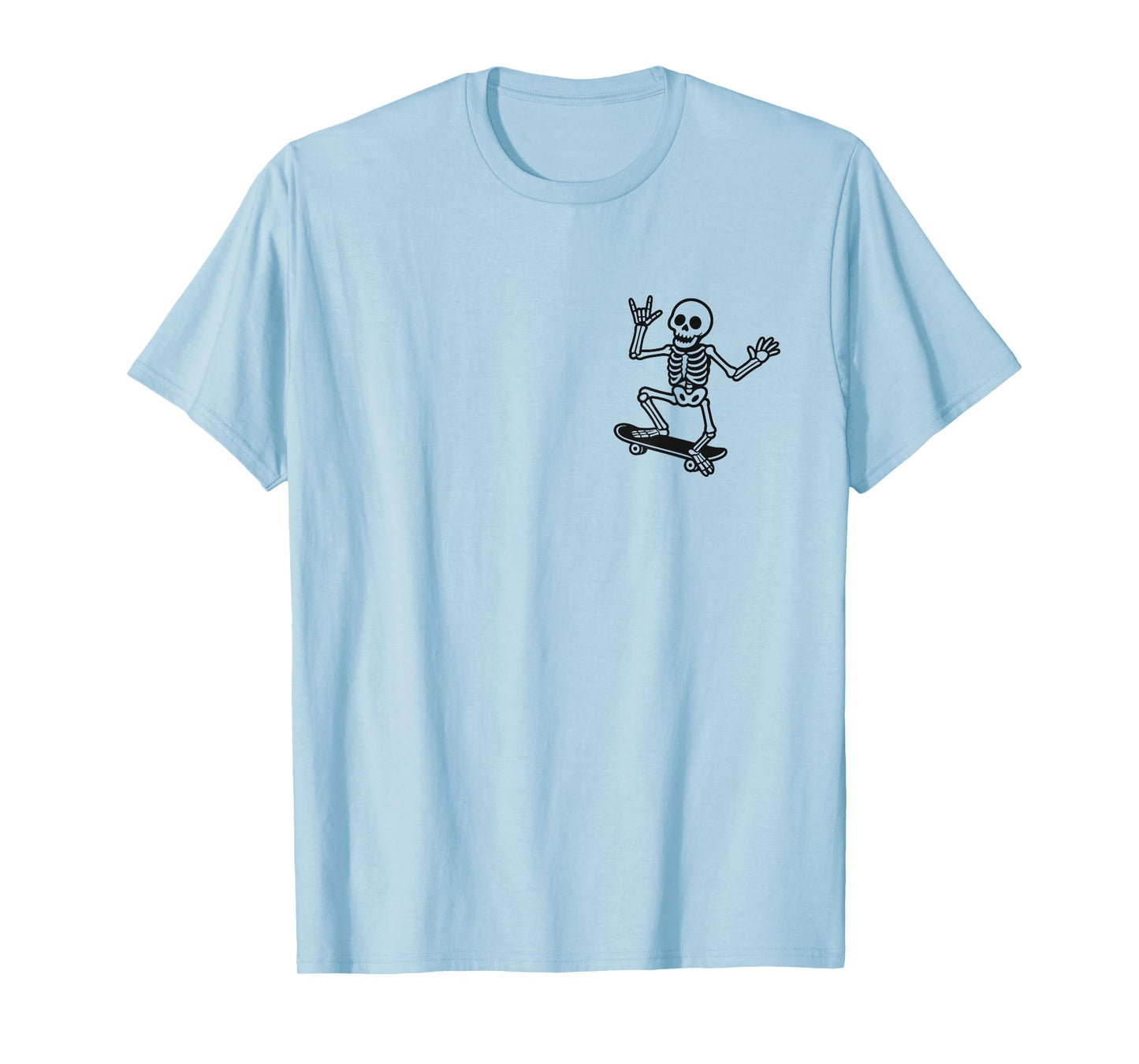 Skateboard Halloween Party Skeletons Spooky Simple Skater T-Shirt