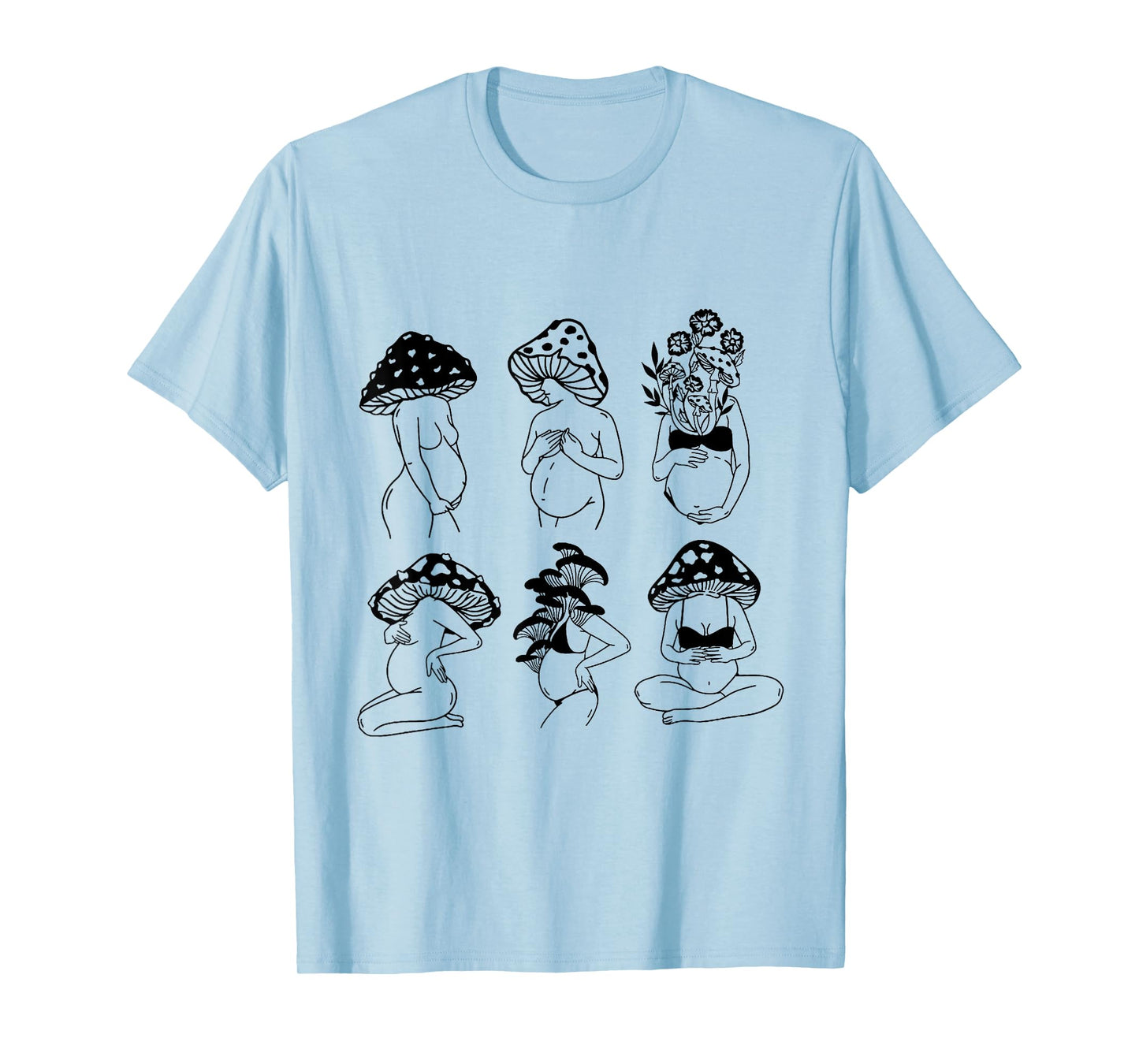 Mushroom Pregnant - Mushroom Head Women Funny mother day T-Shirt