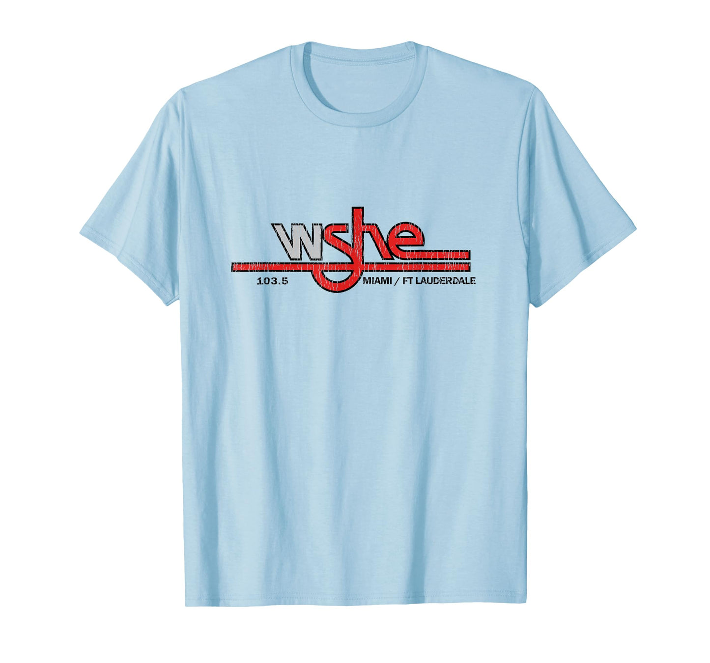 WSHE Rock Music for Rock Fan from 70s and 80s Vintage T-Shirt