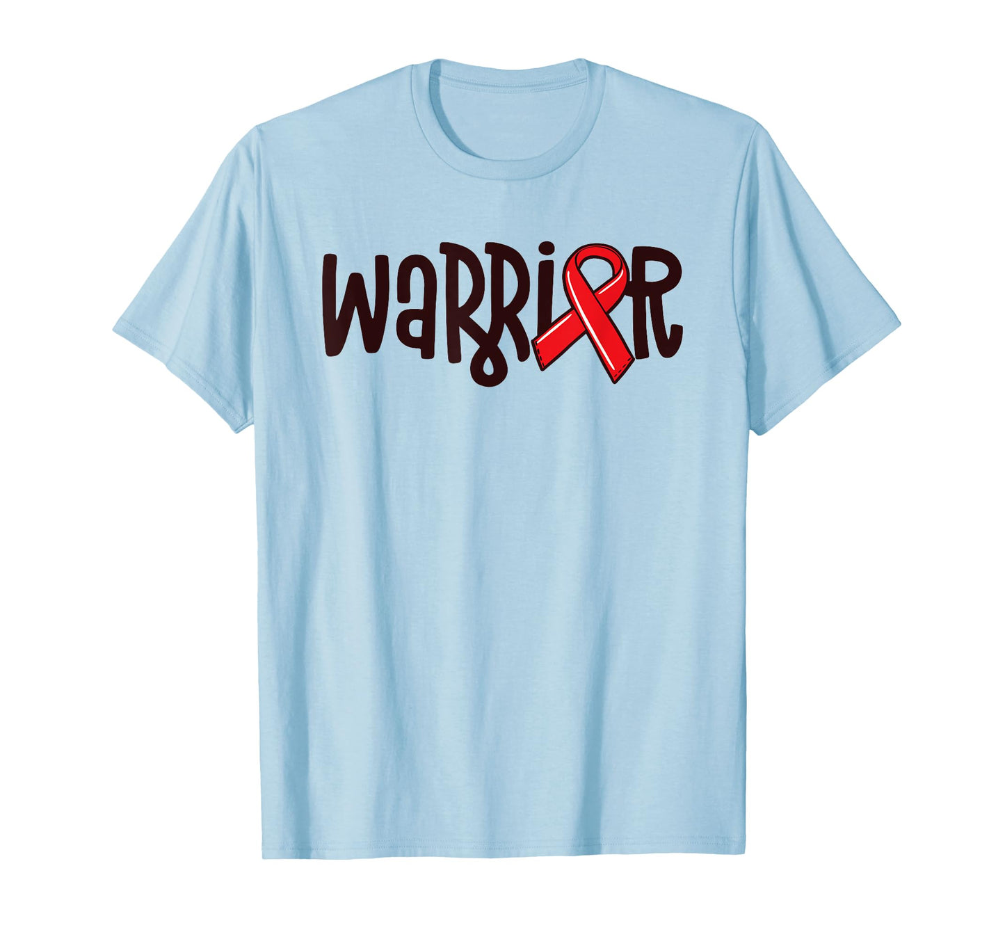 Warrior Pulmonary Embolism Awareness Blood Clot Red Ribbon T-Shirt