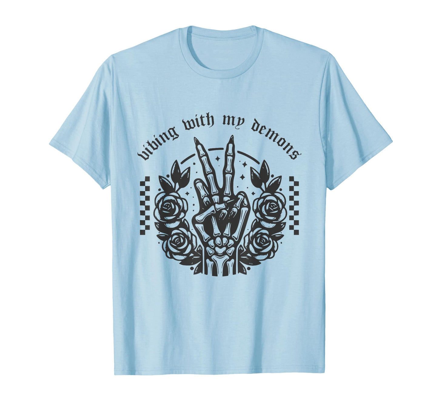 Vibing With My Demons Shirt Funny Witchy Gothic Halloween T-Shirt