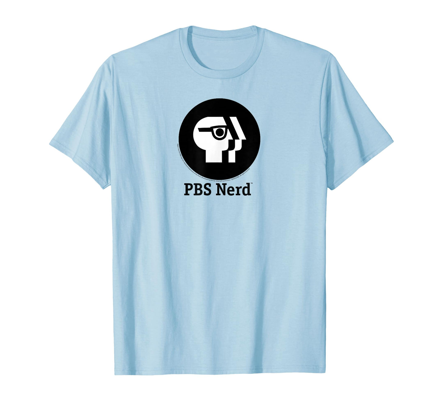PBS Round Black PBS Nerd Logo Public Broadcasting Service T-Shirt