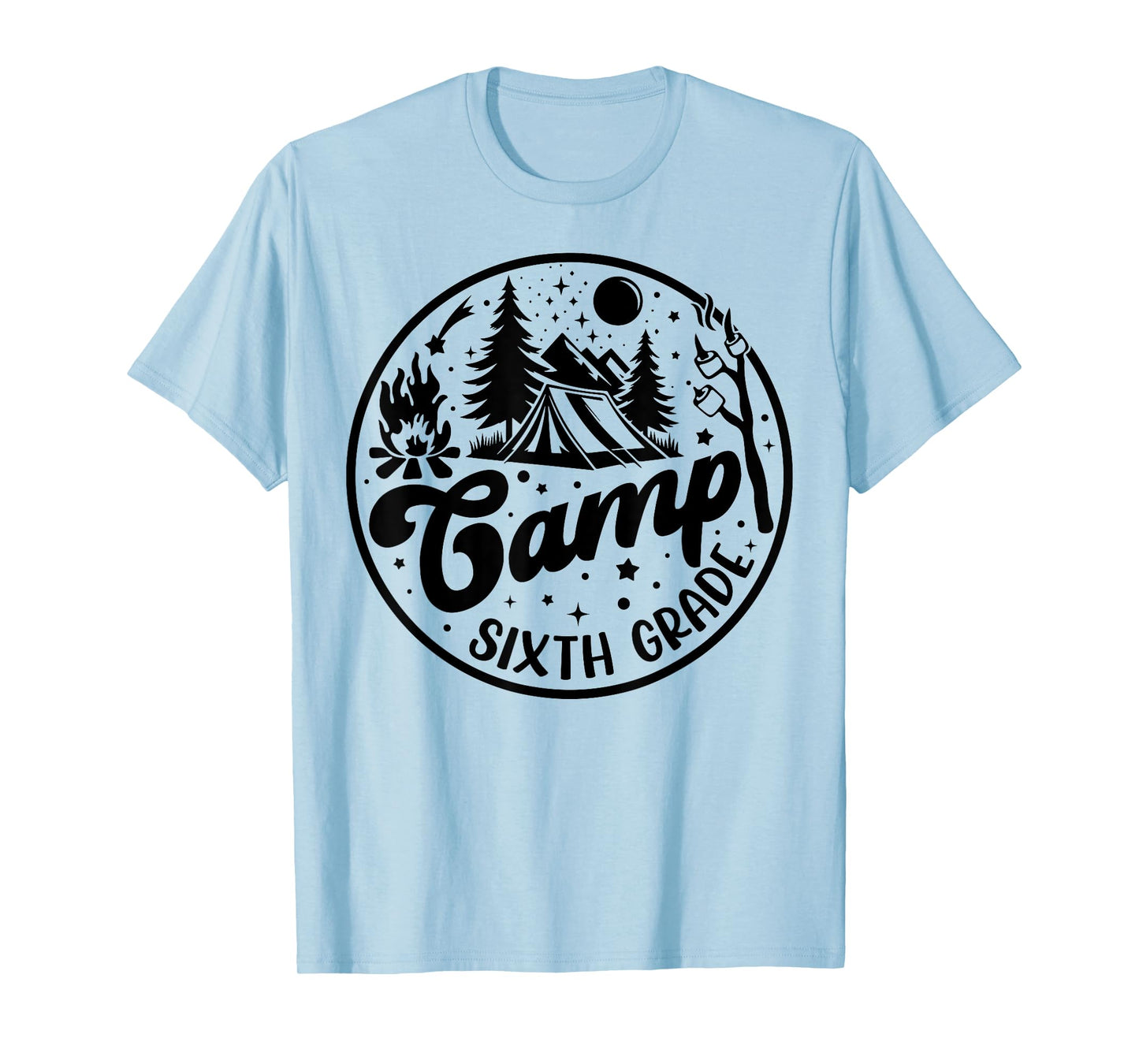 Cute Camp Sixth Grade Squad Camper Teacher Camping Lovers T-Shirt