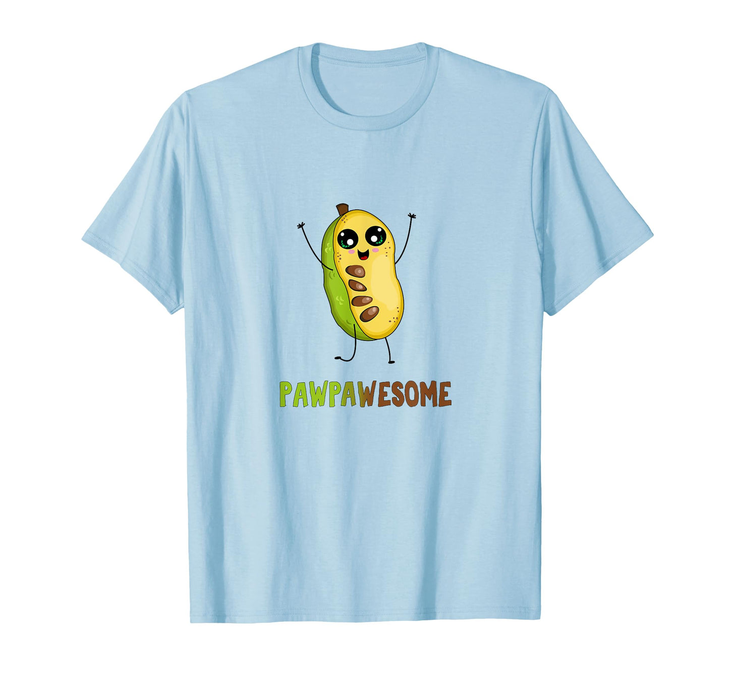 Pawpaw Fruit T-Shirt with Cute Cartoon Paw Paw Awesome Pun T-Shirt