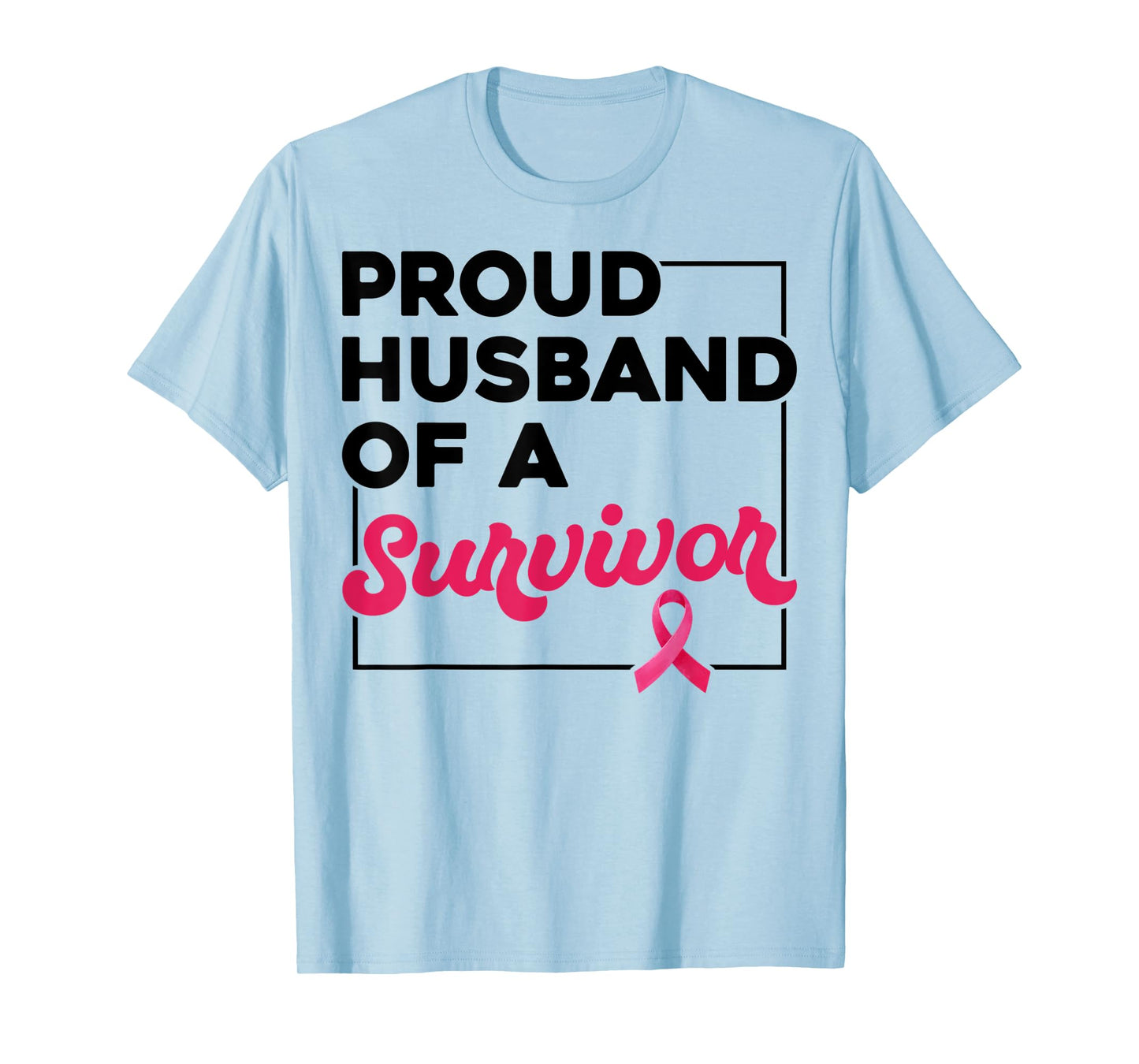 Proud Husband Of Survivor Breast Cancer Awareness Christmas T-Shirt