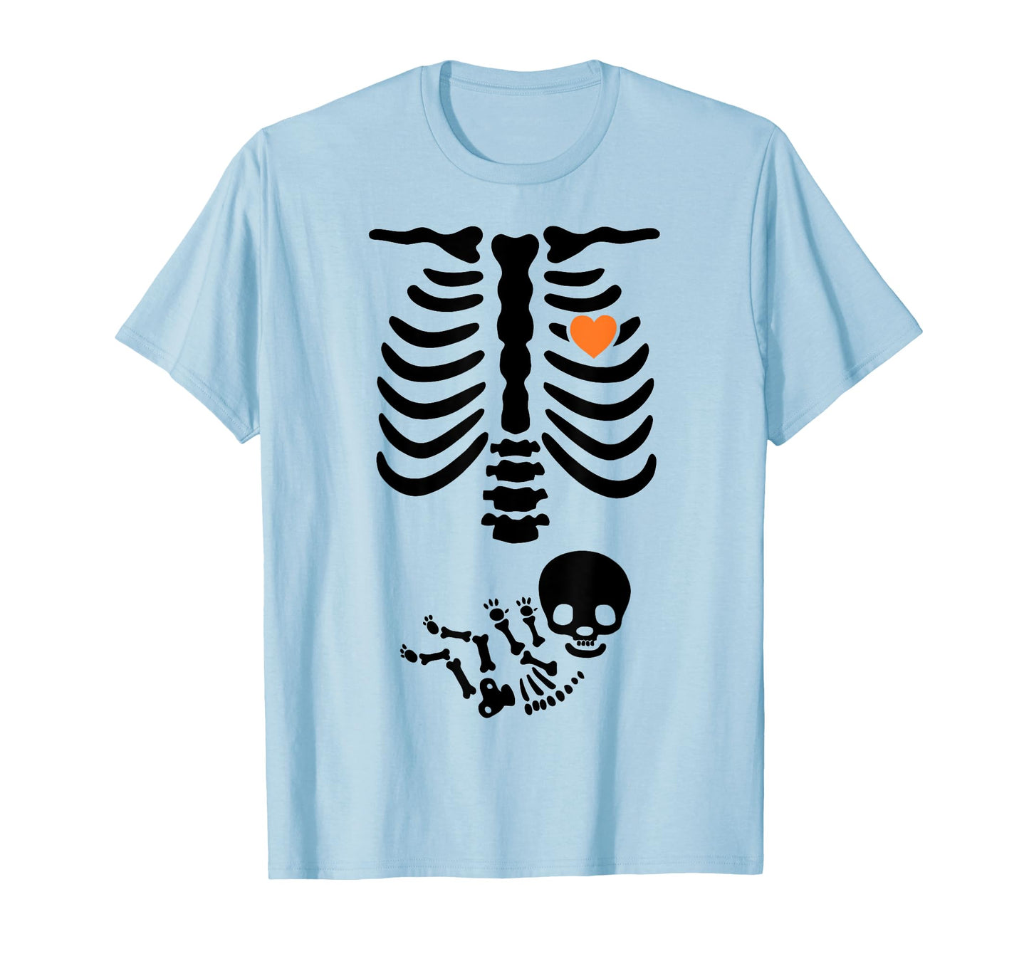 Women Skeleton Pregnancy Announcement Mom Halloween T-Shirt