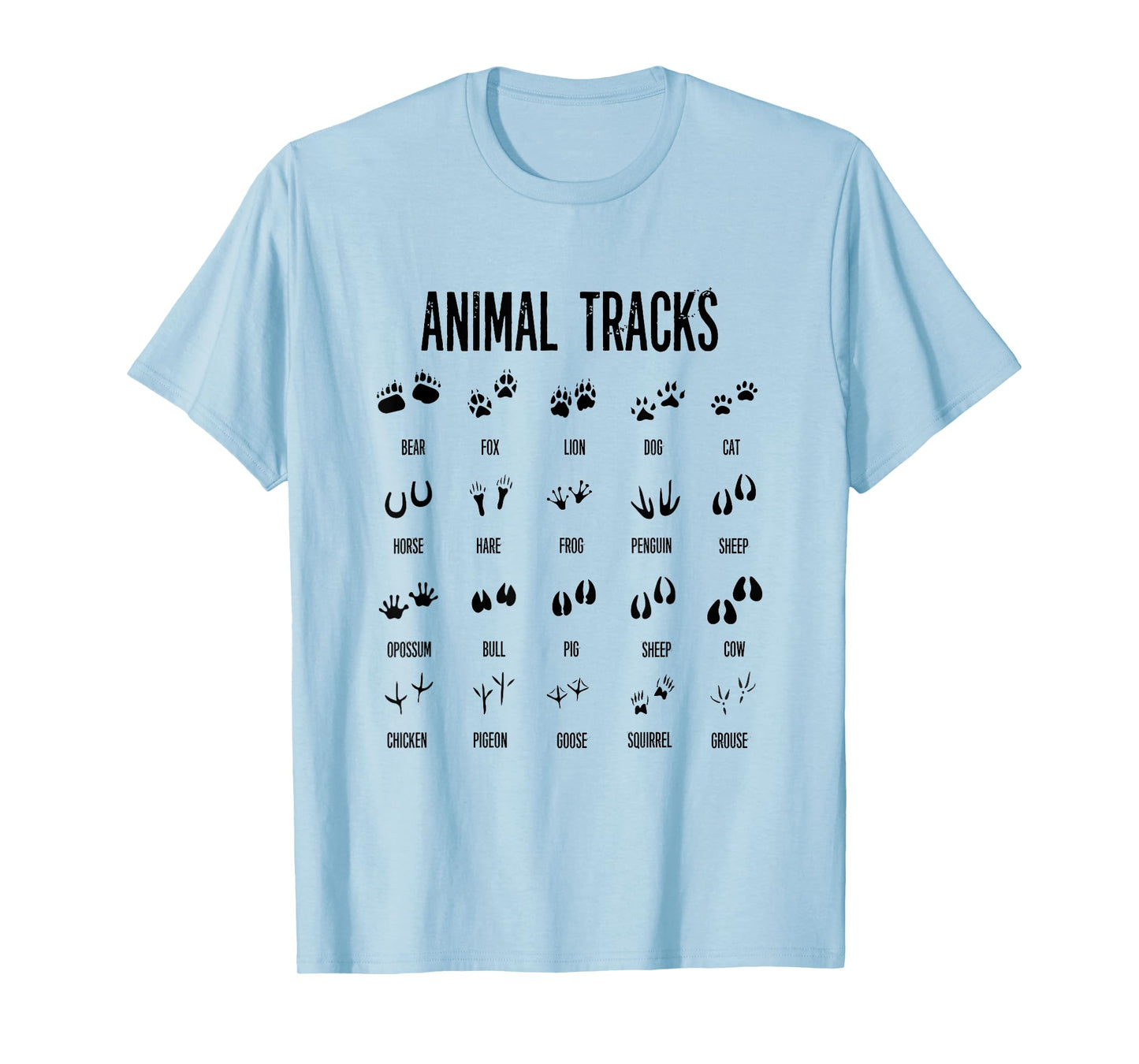 Kids Nature Explorer Animal Tracks Tee For Camping Hiking T-Shirt