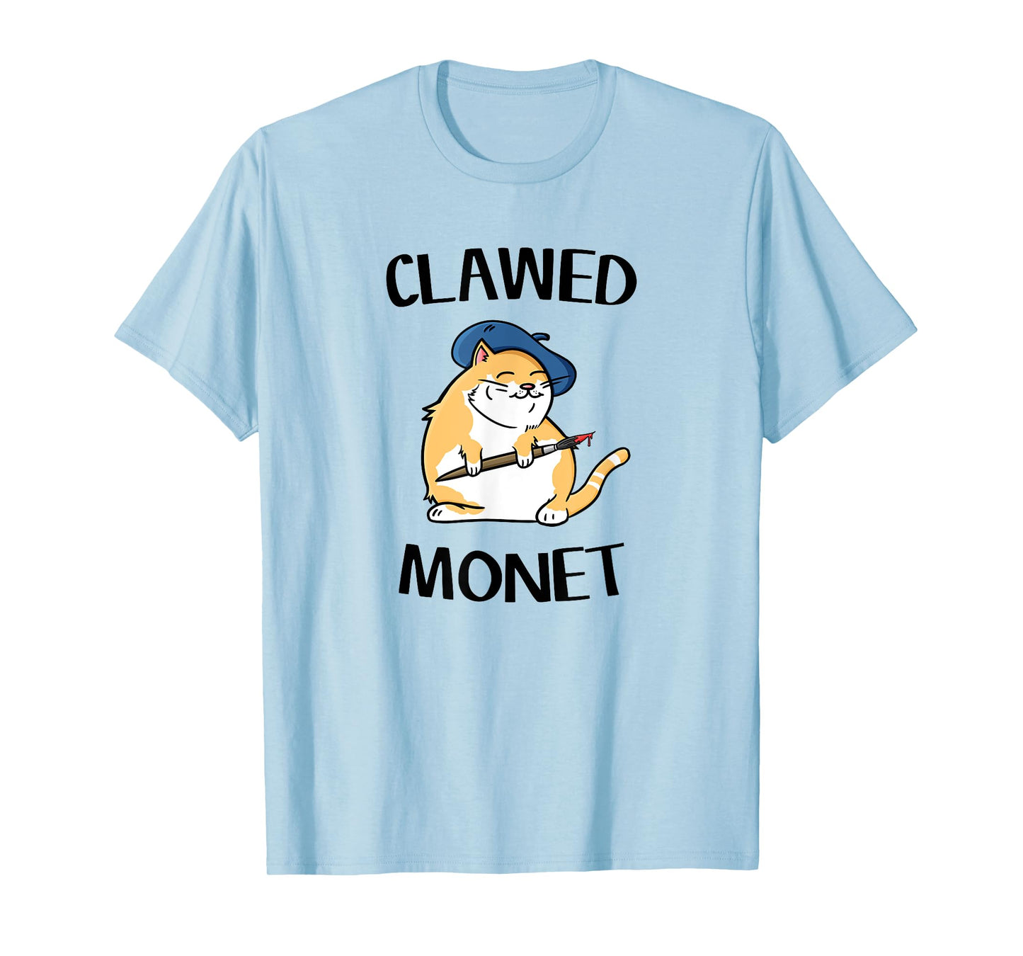 Funny Cat T-Shirt - French Artist Painting Clawed Monet Men Women Girls Kids T-Shirt
