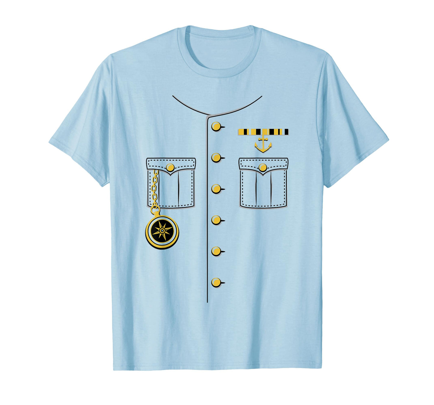 Ship Captain Sailor Skeeper Halloween Costume Outfit T-Shirt