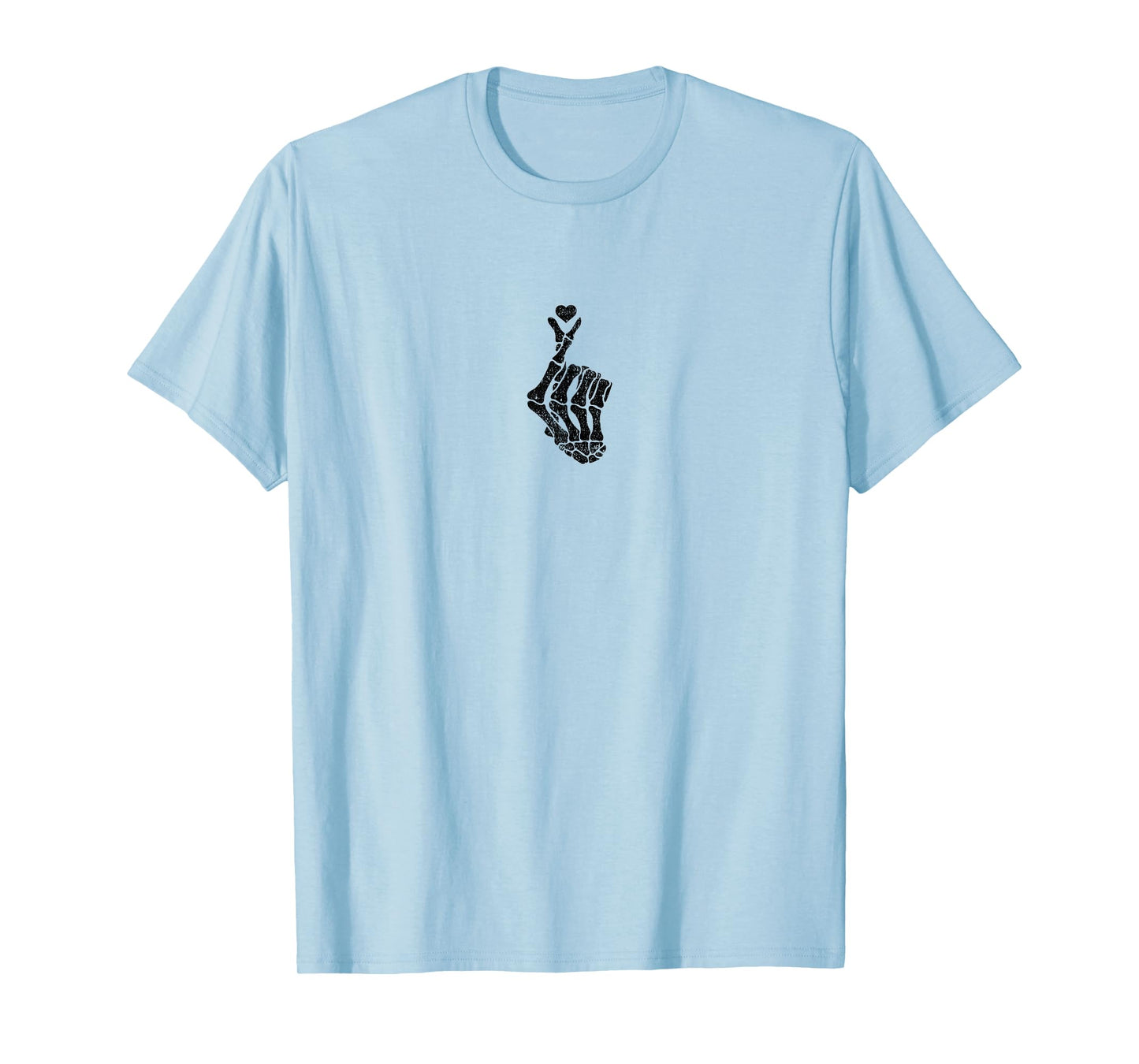 Skeleton Hand Heart Sign Spooky Cute Halloween Costume T-Shirt